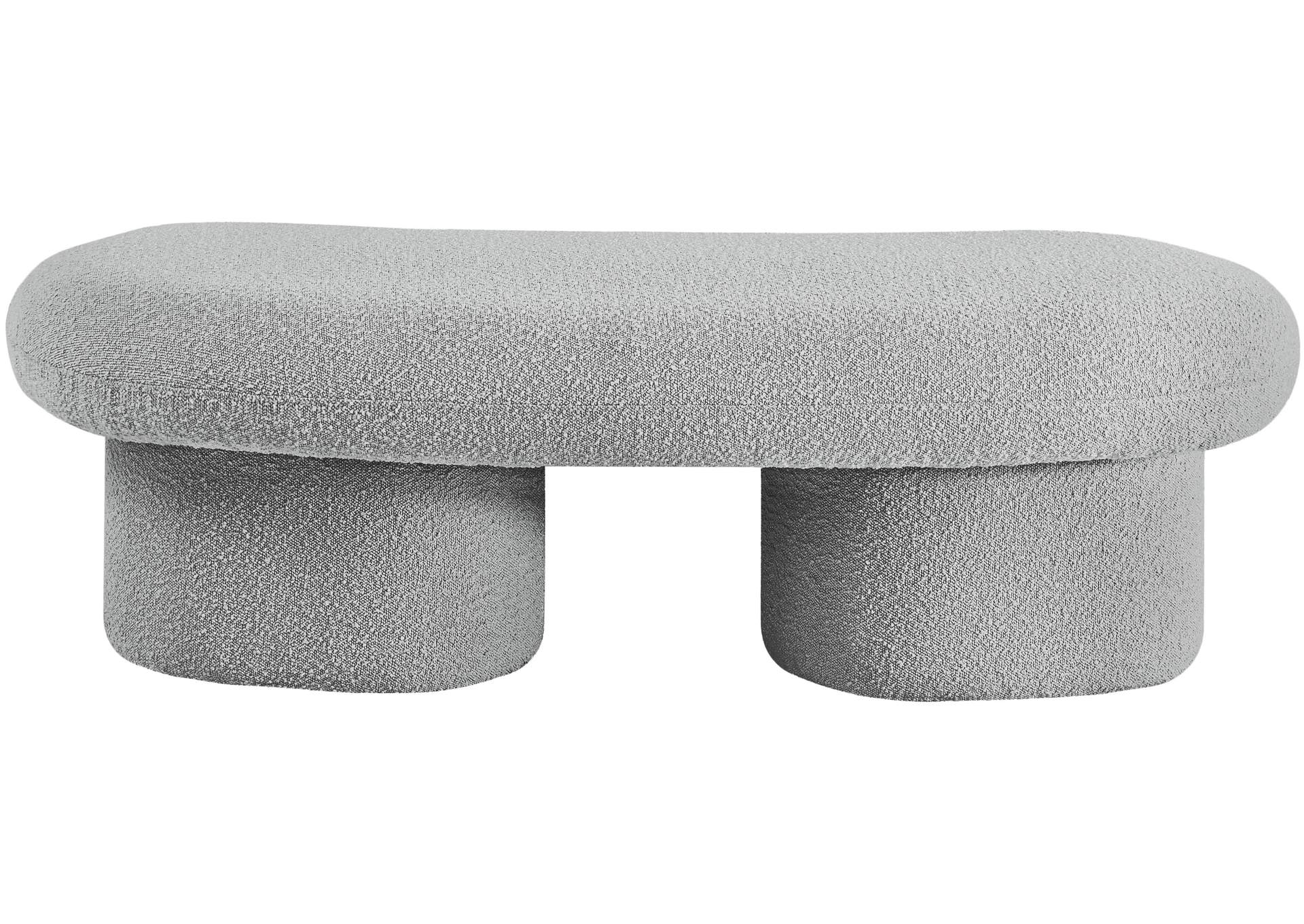 Luka Grey Boucle Fabric Bench,Meridian Furniture