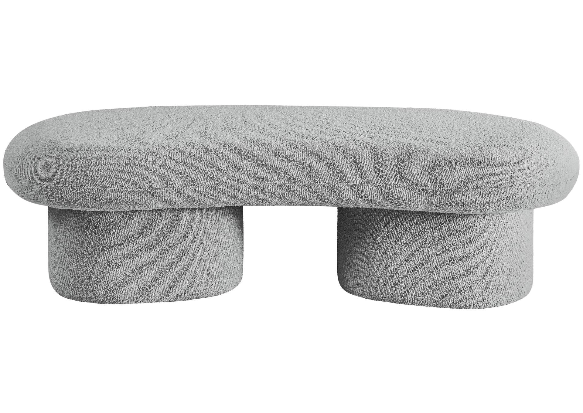 Luka Grey Boucle Fabric Bench,Meridian Furniture