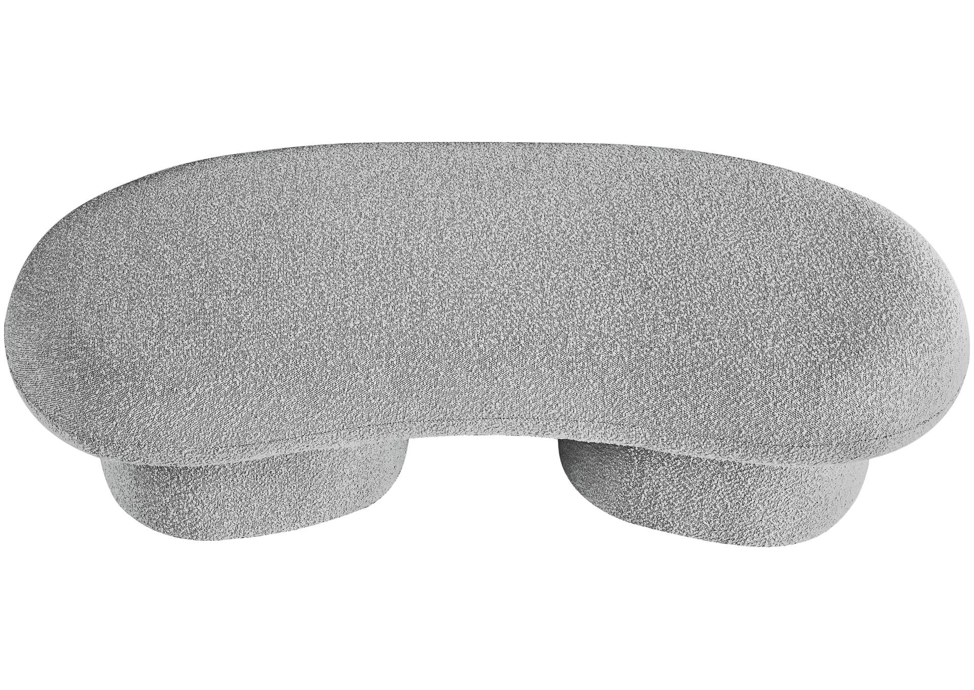 Luka Grey Boucle Fabric Bench,Meridian Furniture