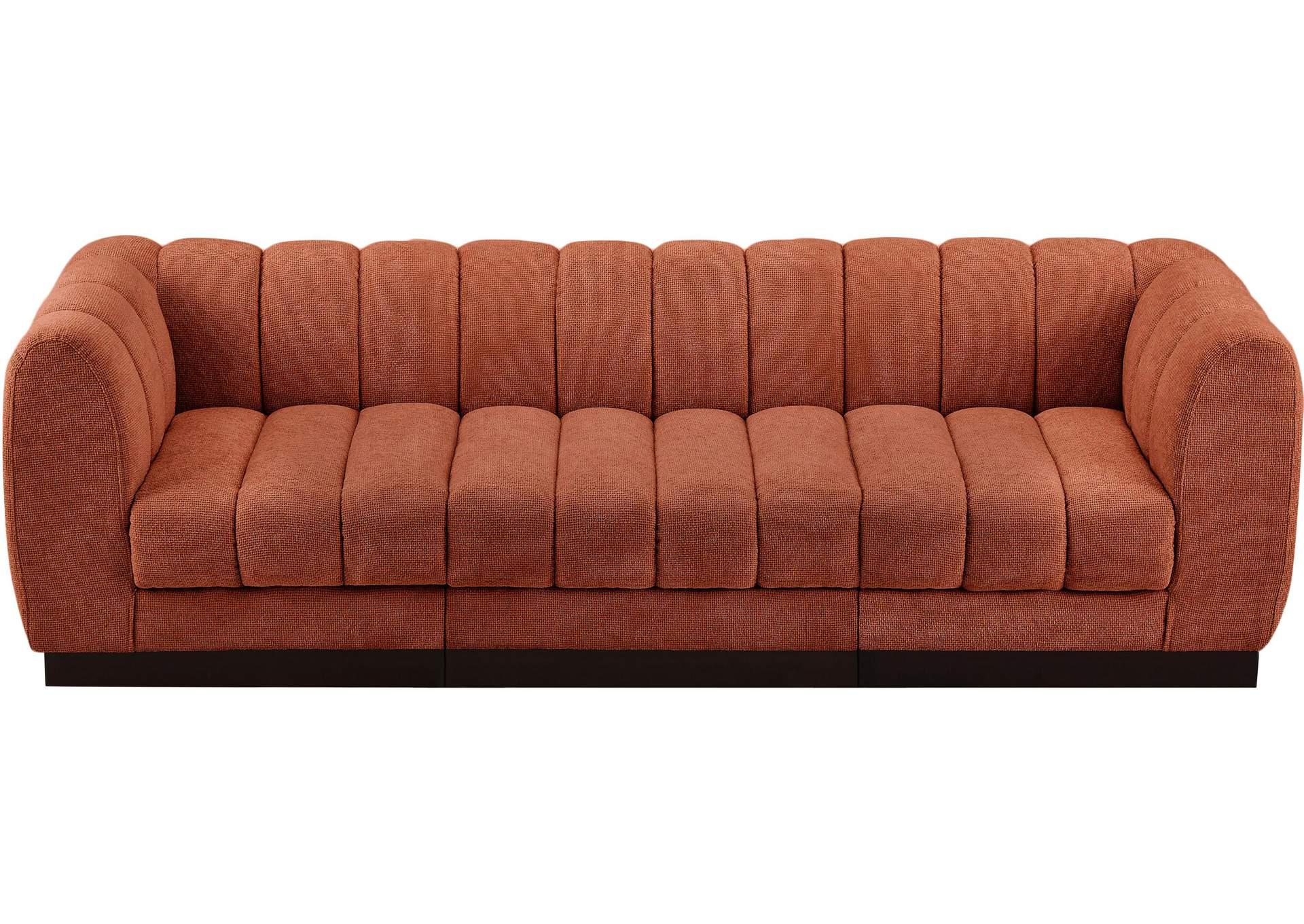 Quinn Cognac Chenille Fabric Modular Sofa,Meridian Furniture