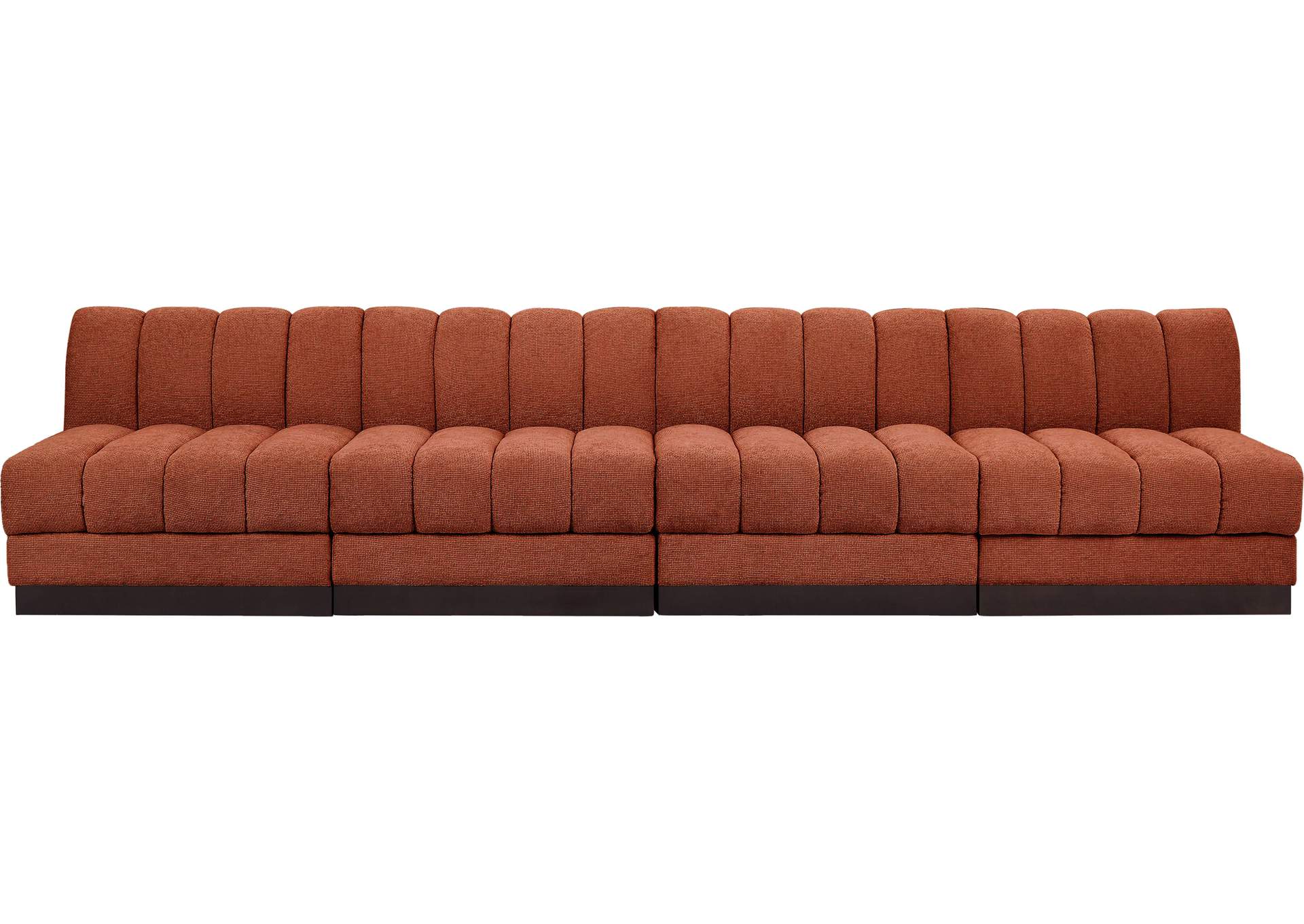 Quinn Cognac Chenille Fabric Modular Sofa,Meridian Furniture