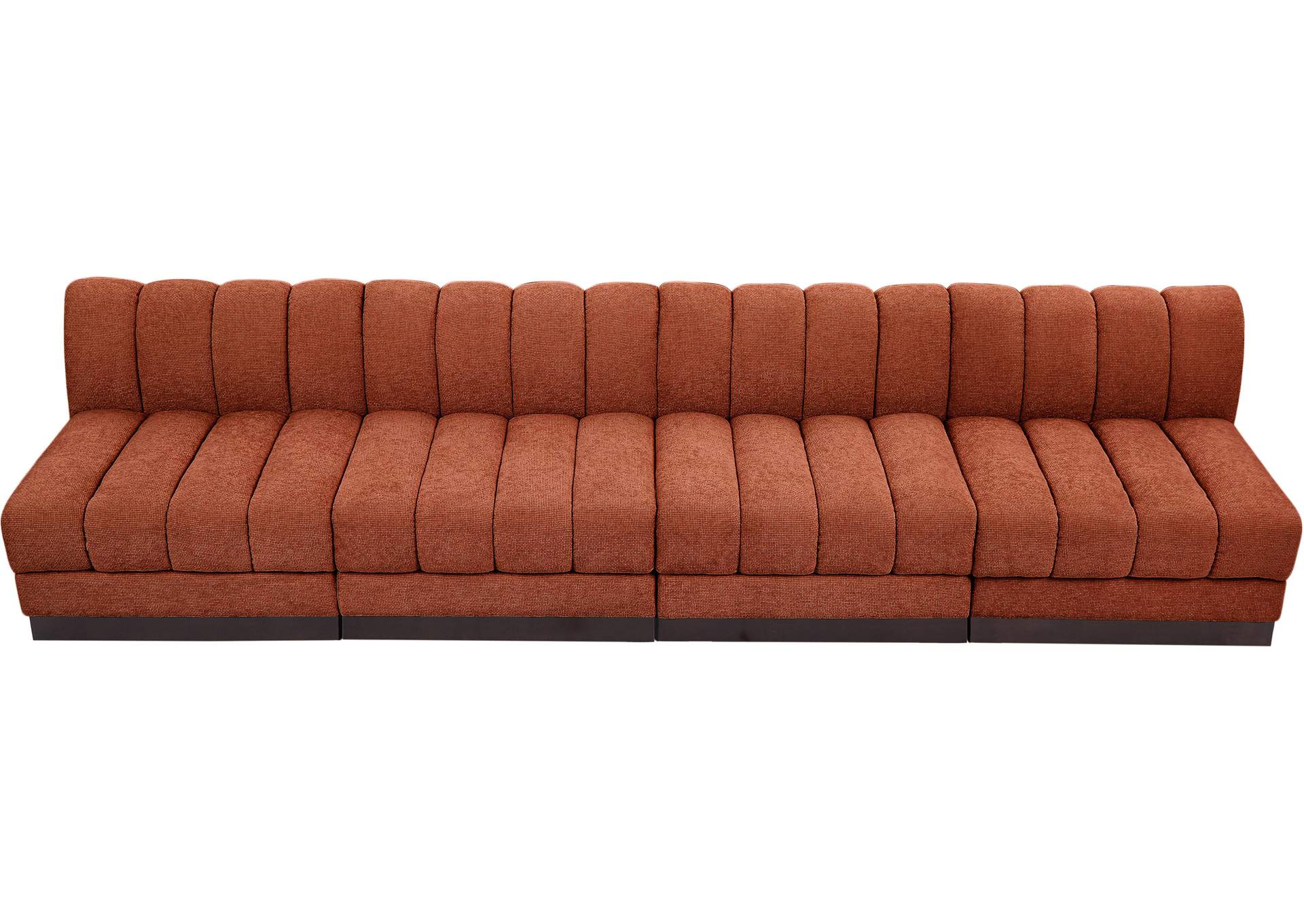 Quinn Cognac Chenille Fabric Modular Sofa,Meridian Furniture