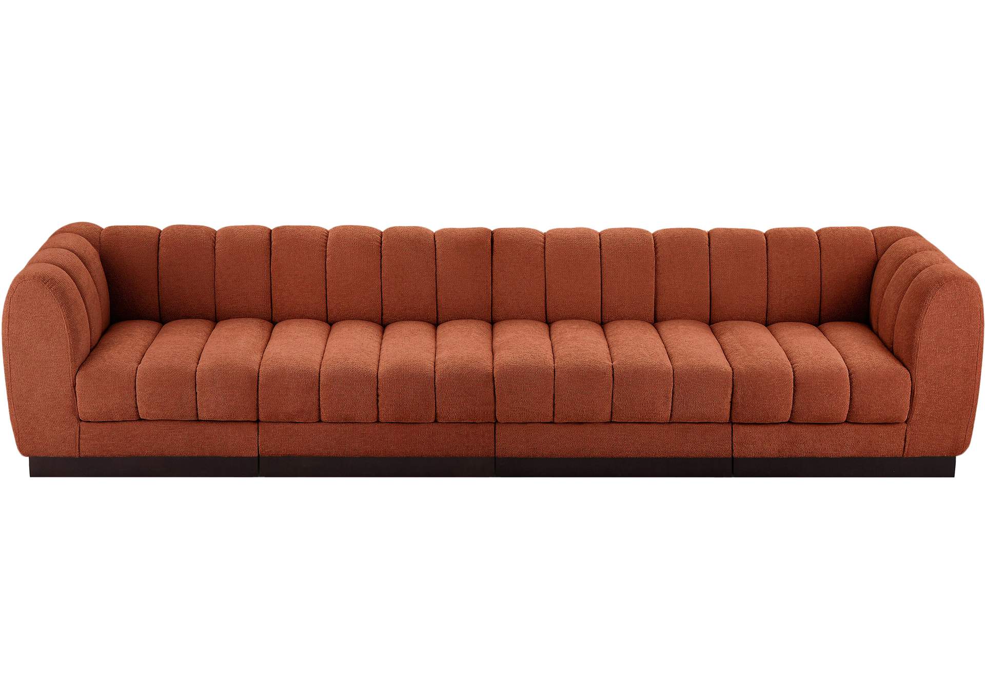 Quinn Cognac Chenille Fabric Modular Sofa,Meridian Furniture