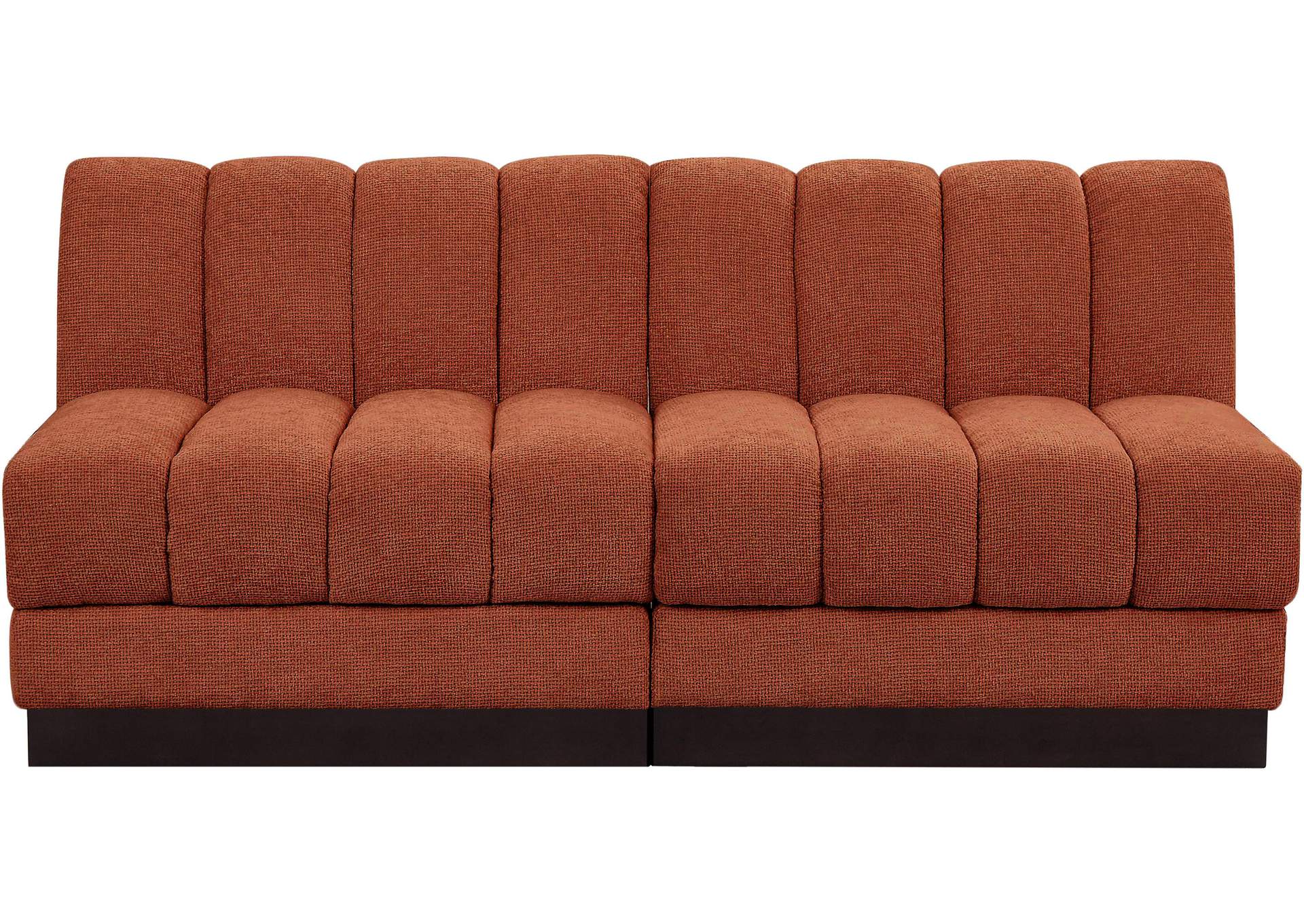 Quinn Cognac Chenille Fabric Modular Sofa,Meridian Furniture