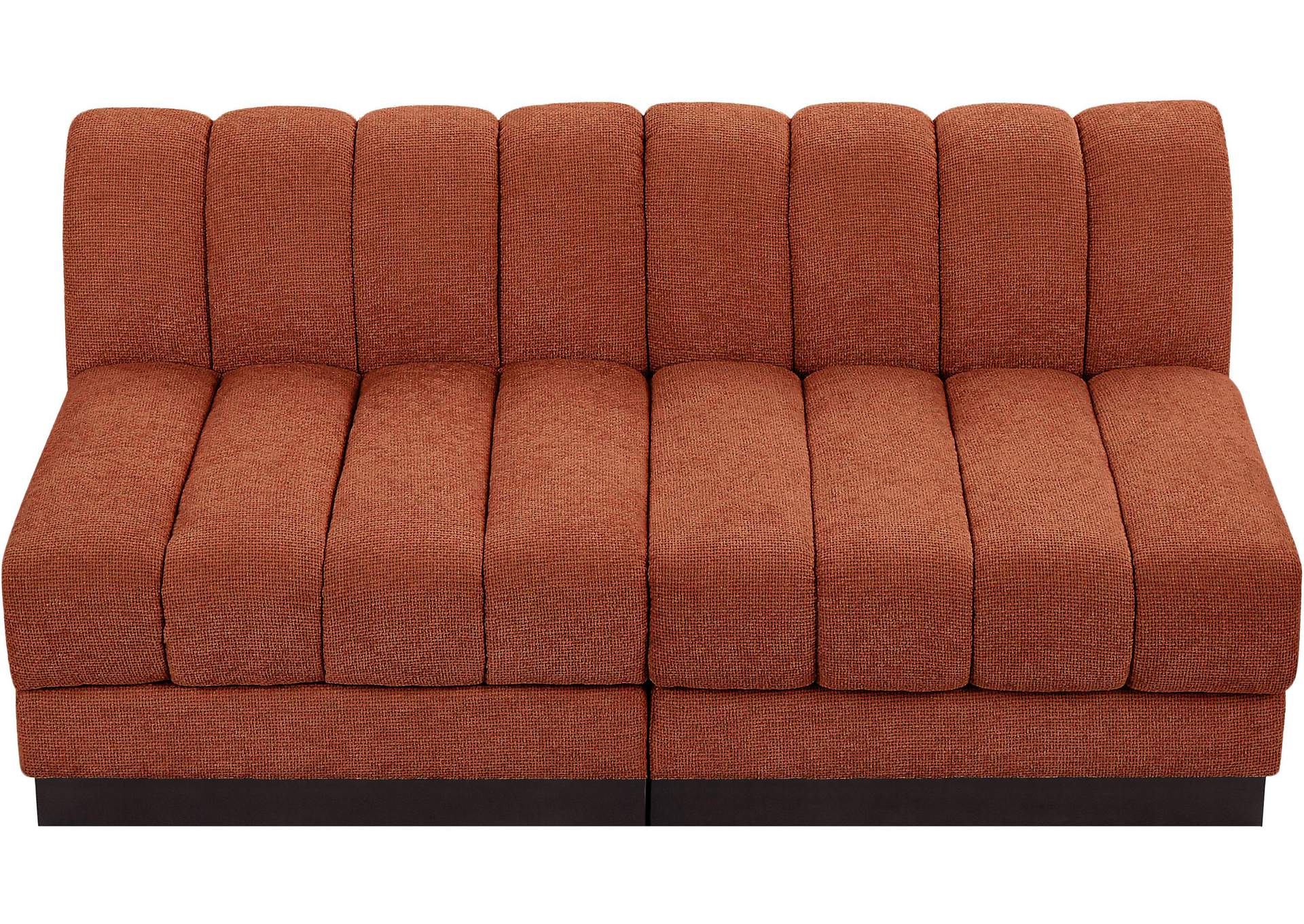 Quinn Cognac Chenille Fabric Modular Sofa,Meridian Furniture