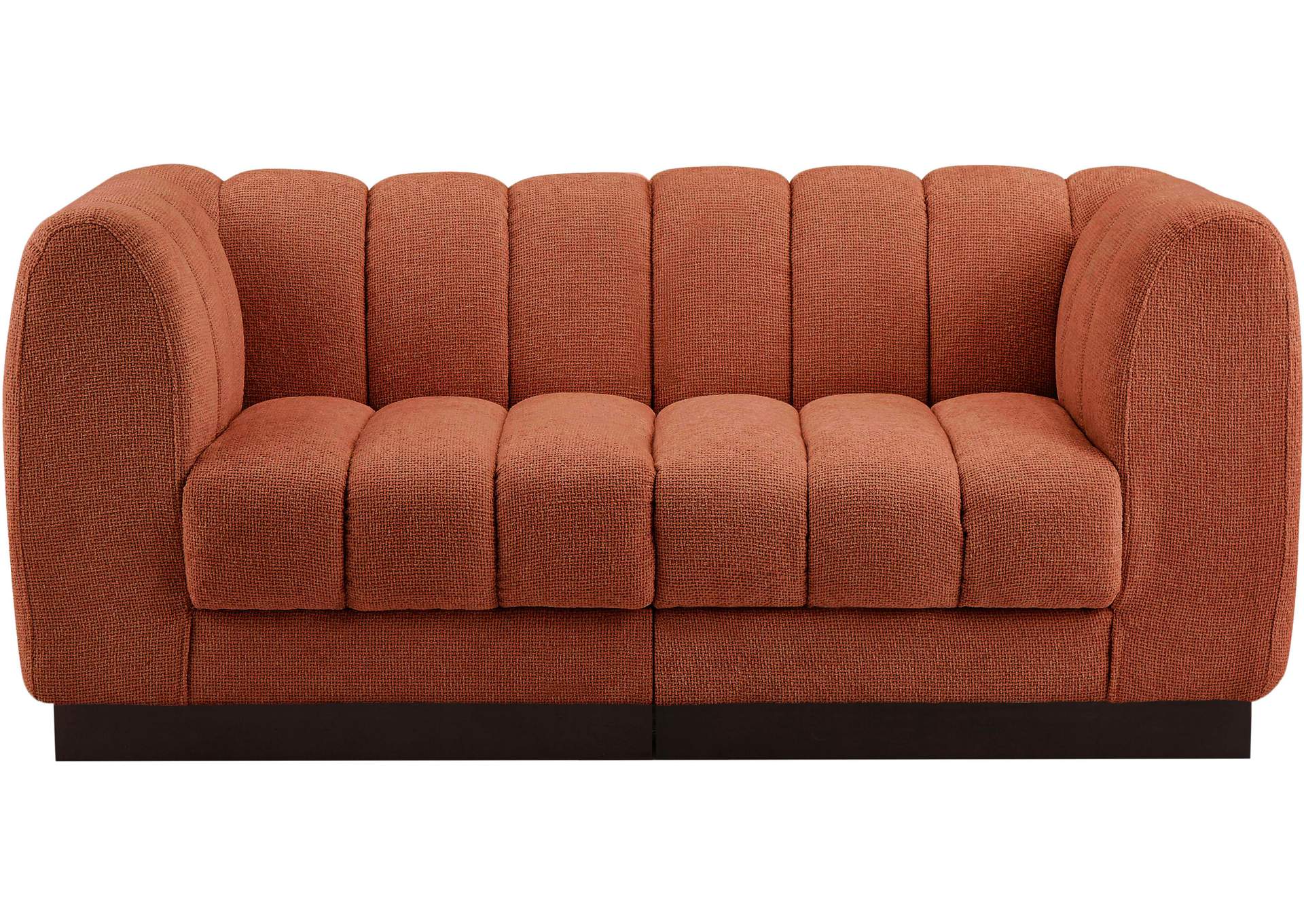 Quinn Cognac Chenille Fabric Modular Sofa,Meridian Furniture