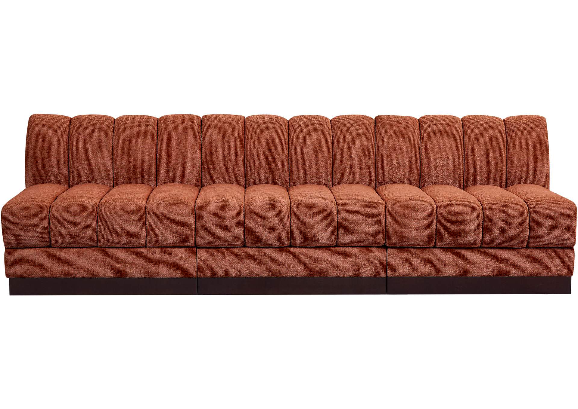 Quinn Cognac Chenille Fabric Modular Sofa,Meridian Furniture