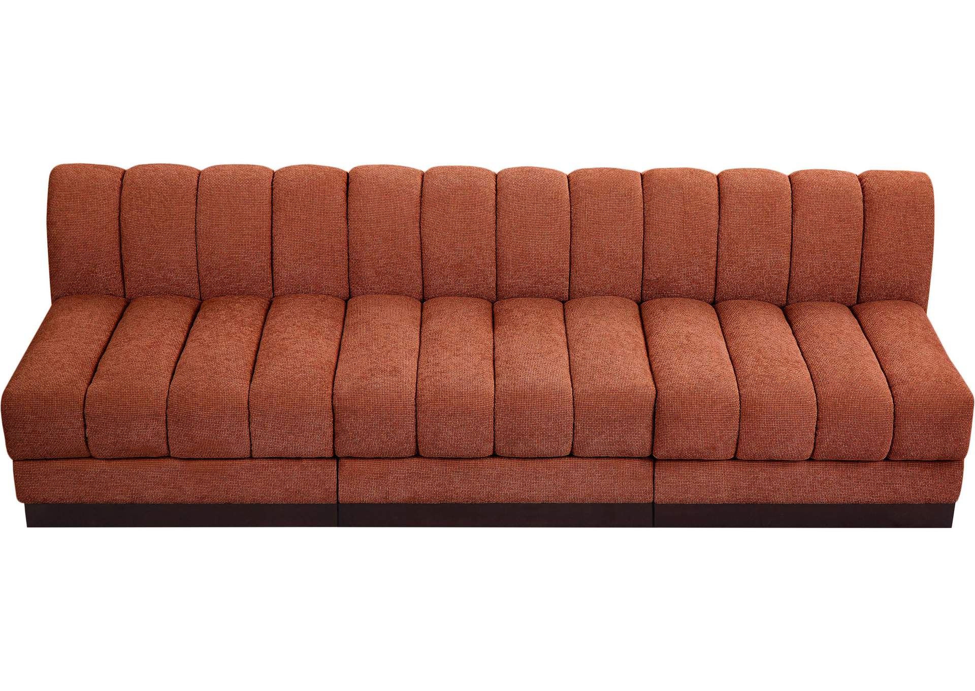 Quinn Cognac Chenille Fabric Modular Sofa,Meridian Furniture