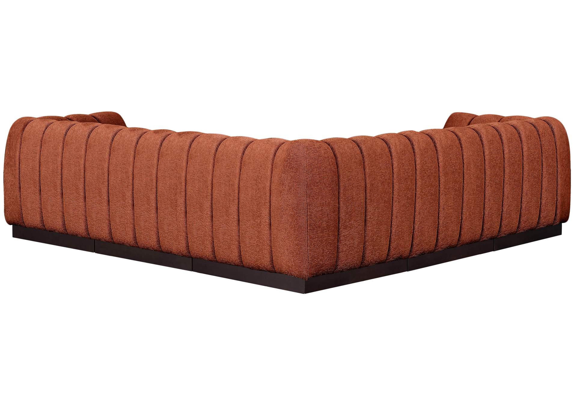 Quinn Cognac Chenille Fabric Modular Sectional,Meridian Furniture