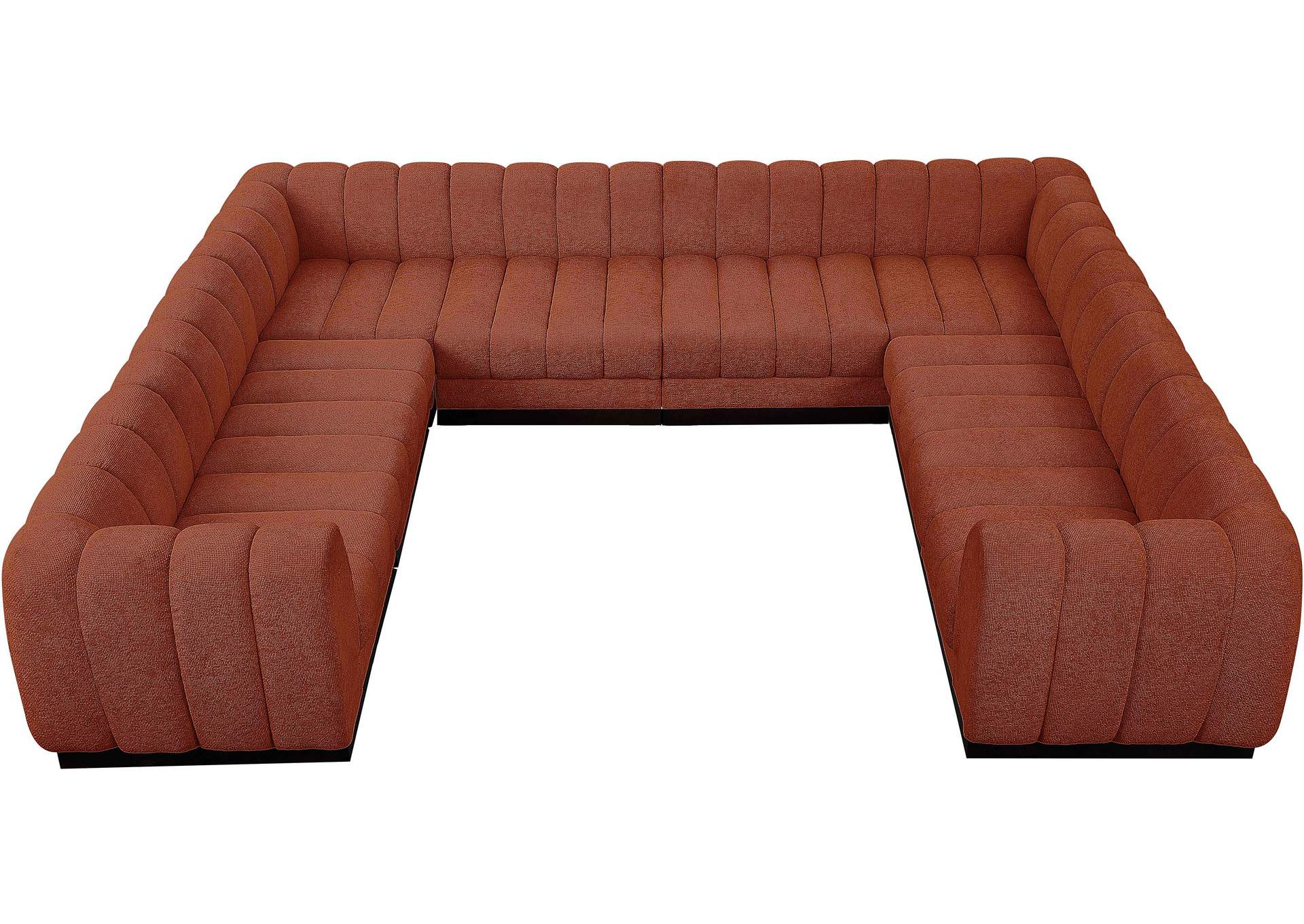 Quinn Cognac Chenille Fabric Modular Sectional,Meridian Furniture