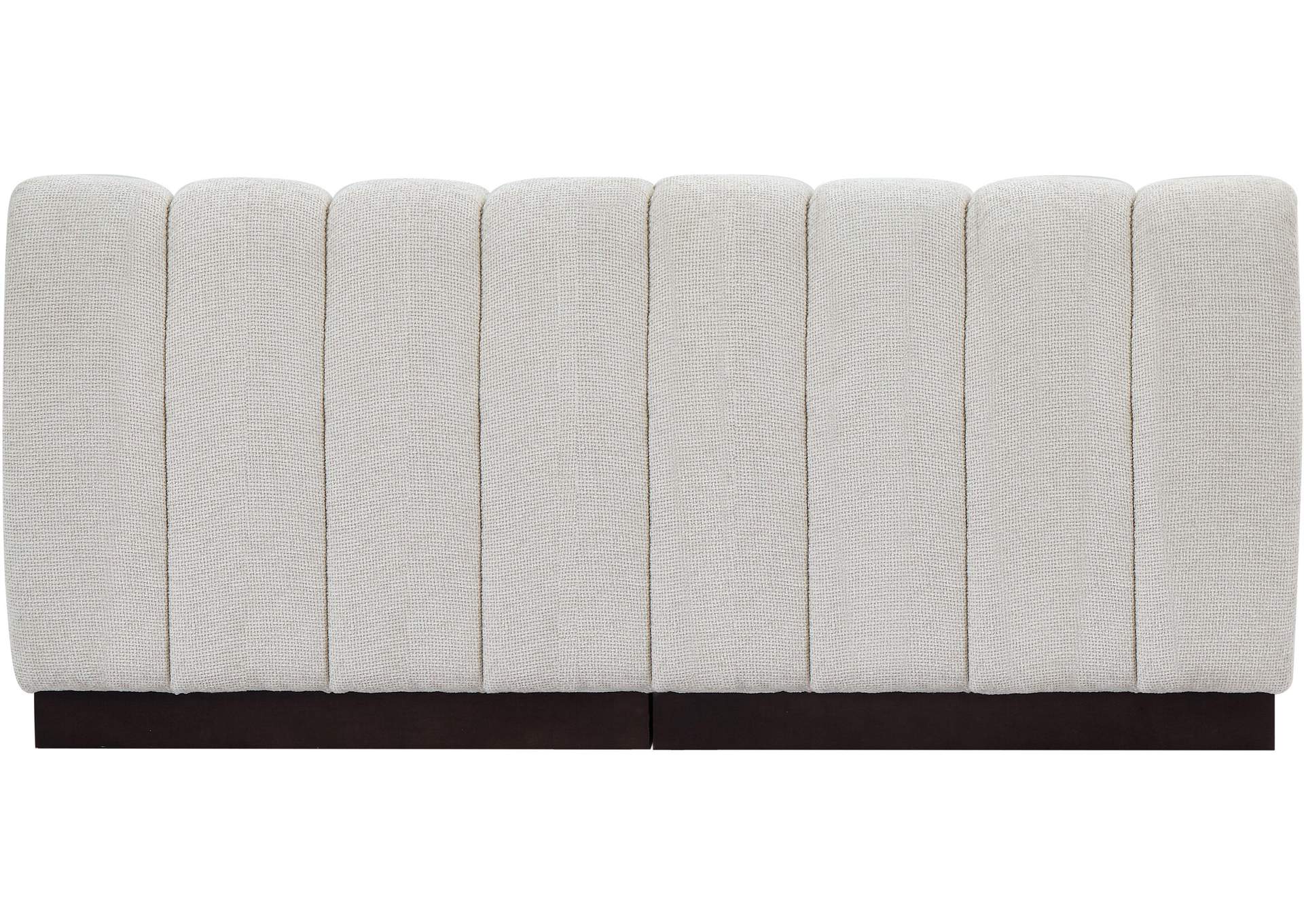 Quinn Cream Chenille Fabric Modular Sofa,Meridian Furniture