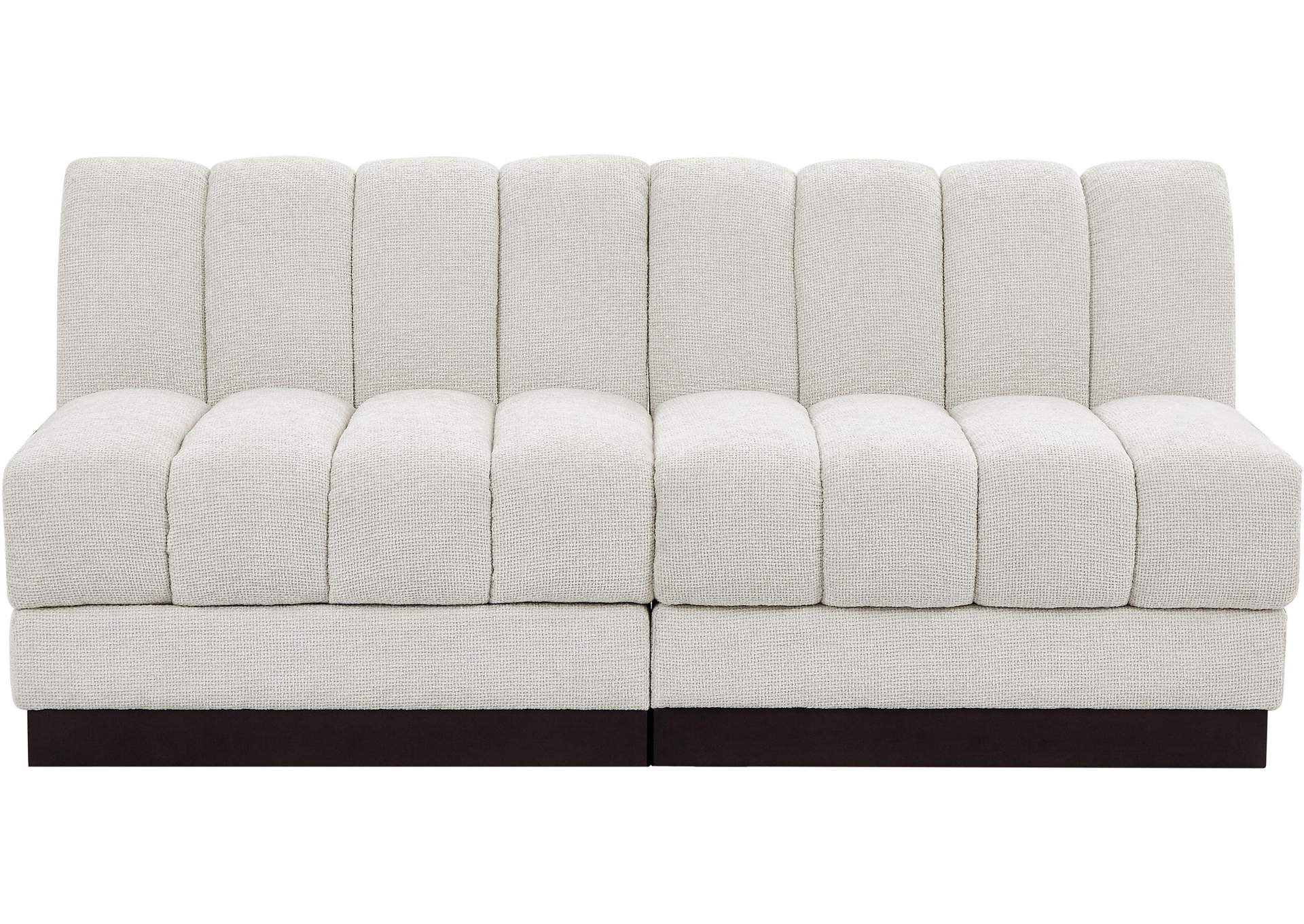 Quinn Cream Chenille Fabric Modular Sofa,Meridian Furniture