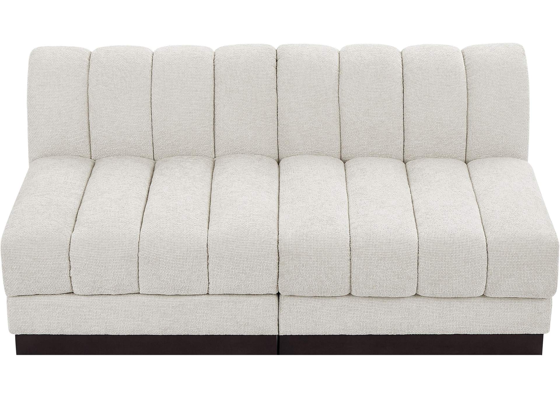 Quinn Cream Chenille Fabric Modular Sofa,Meridian Furniture