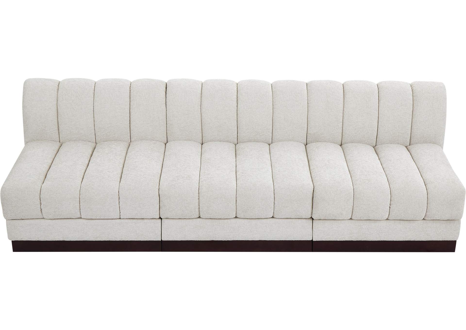 Quinn Cream Chenille Fabric Modular Sofa,Meridian Furniture