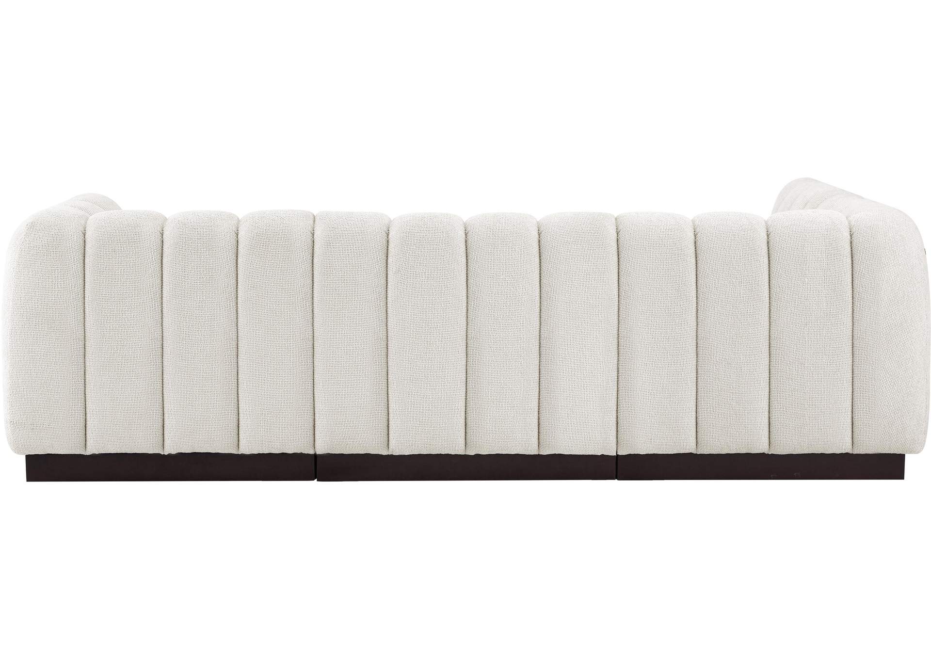 Quinn Cream Chenille Fabric Modular Sectional,Meridian Furniture