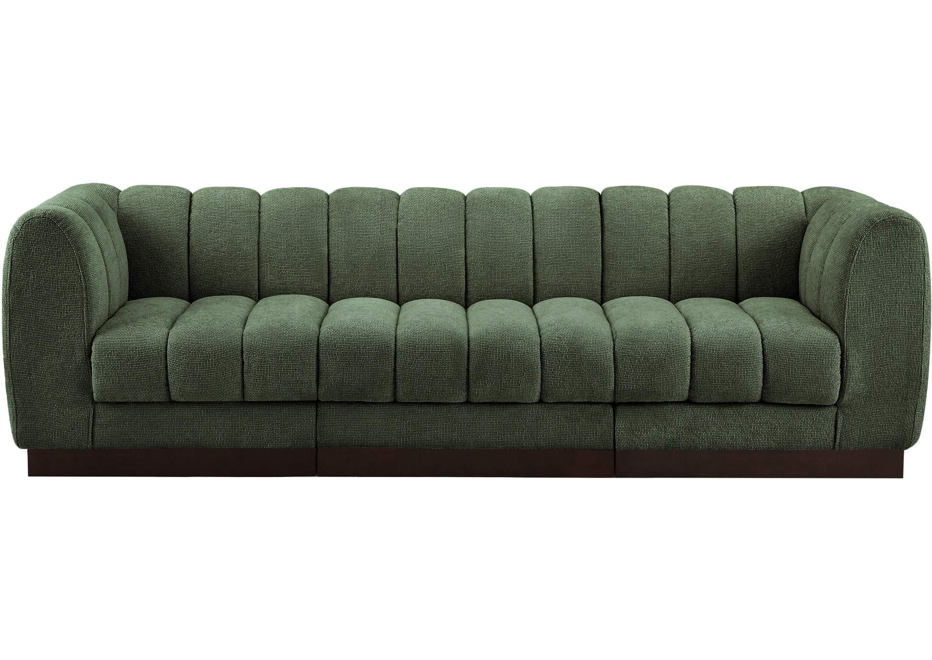 Quinn Green Chenille Fabric Modular Sofa,Meridian Furniture