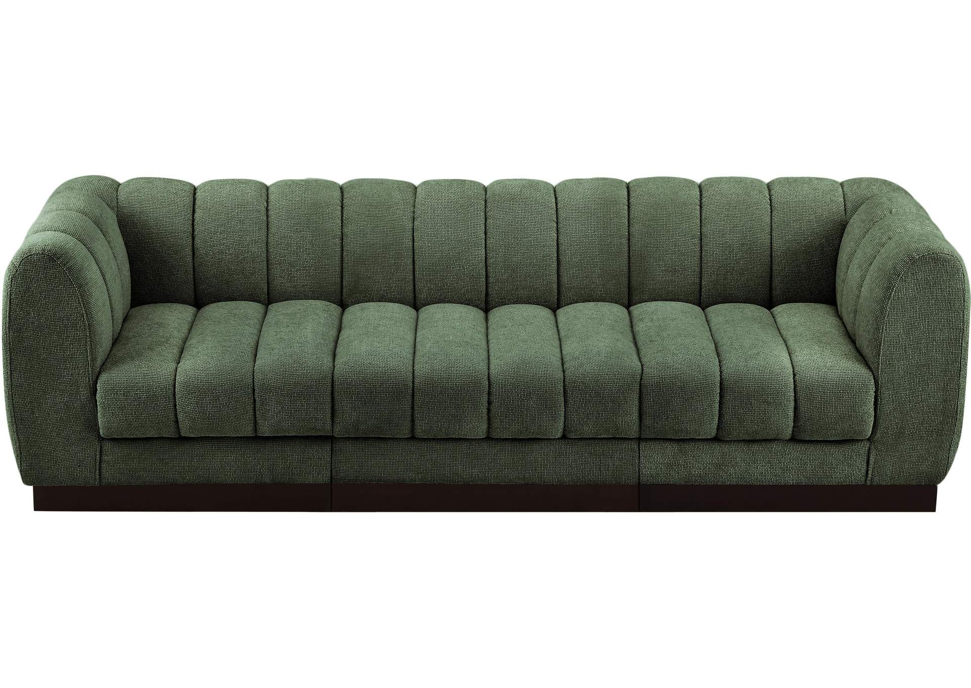 Quinn Green Chenille Fabric Modular Sofa,Meridian Furniture