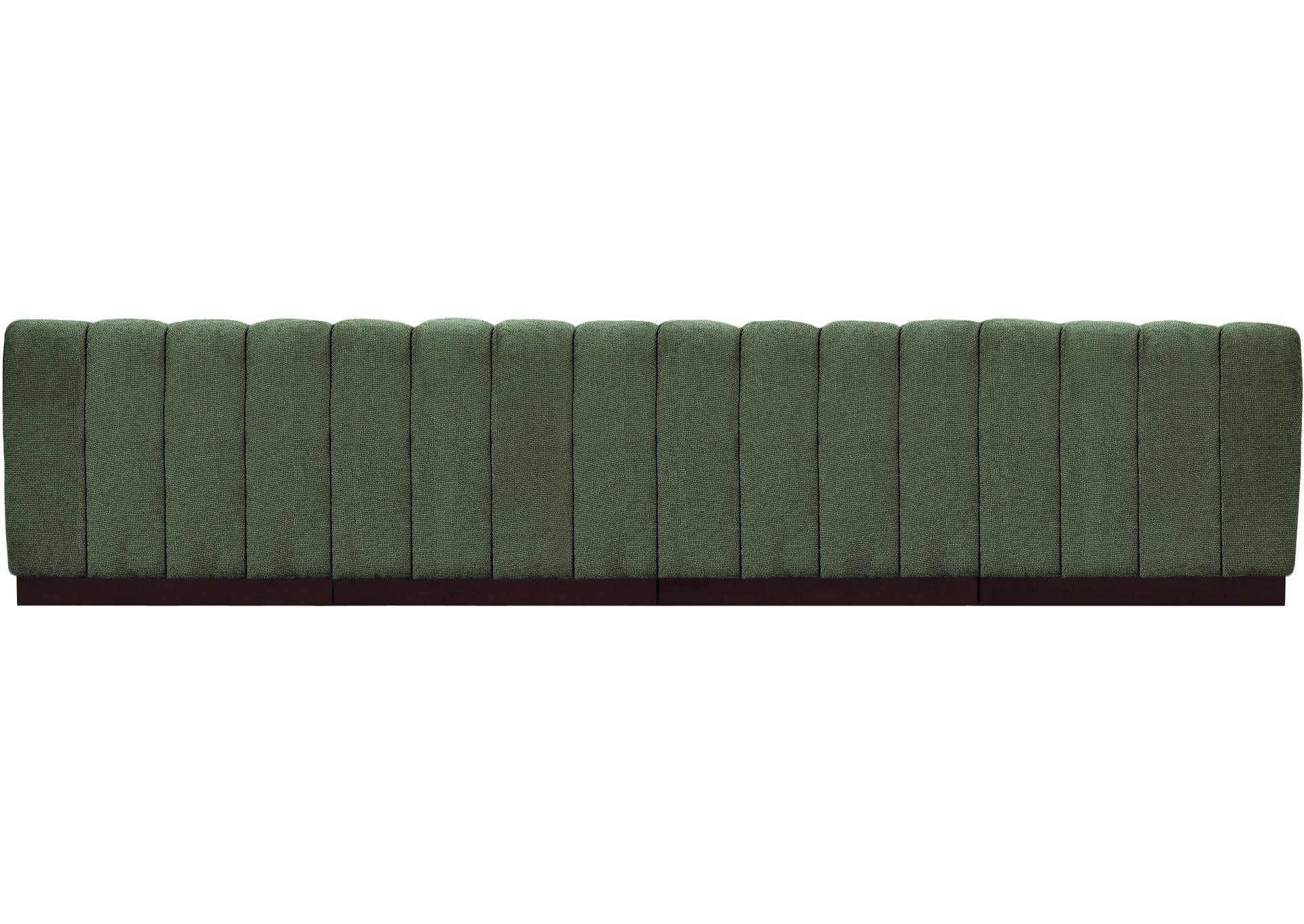 Quinn Green Chenille Fabric Modular Sofa,Meridian Furniture