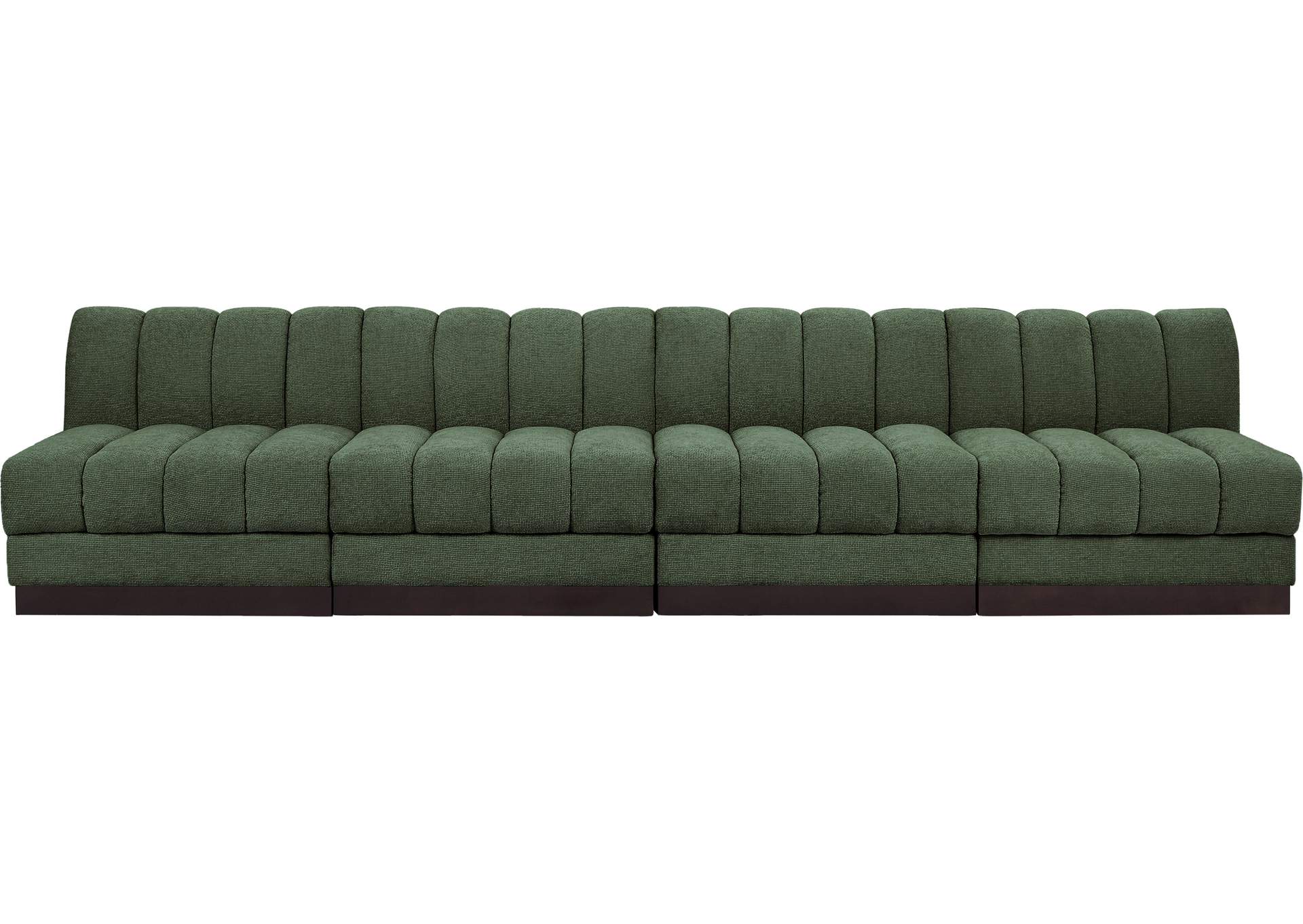 Quinn Green Chenille Fabric Modular Sofa,Meridian Furniture