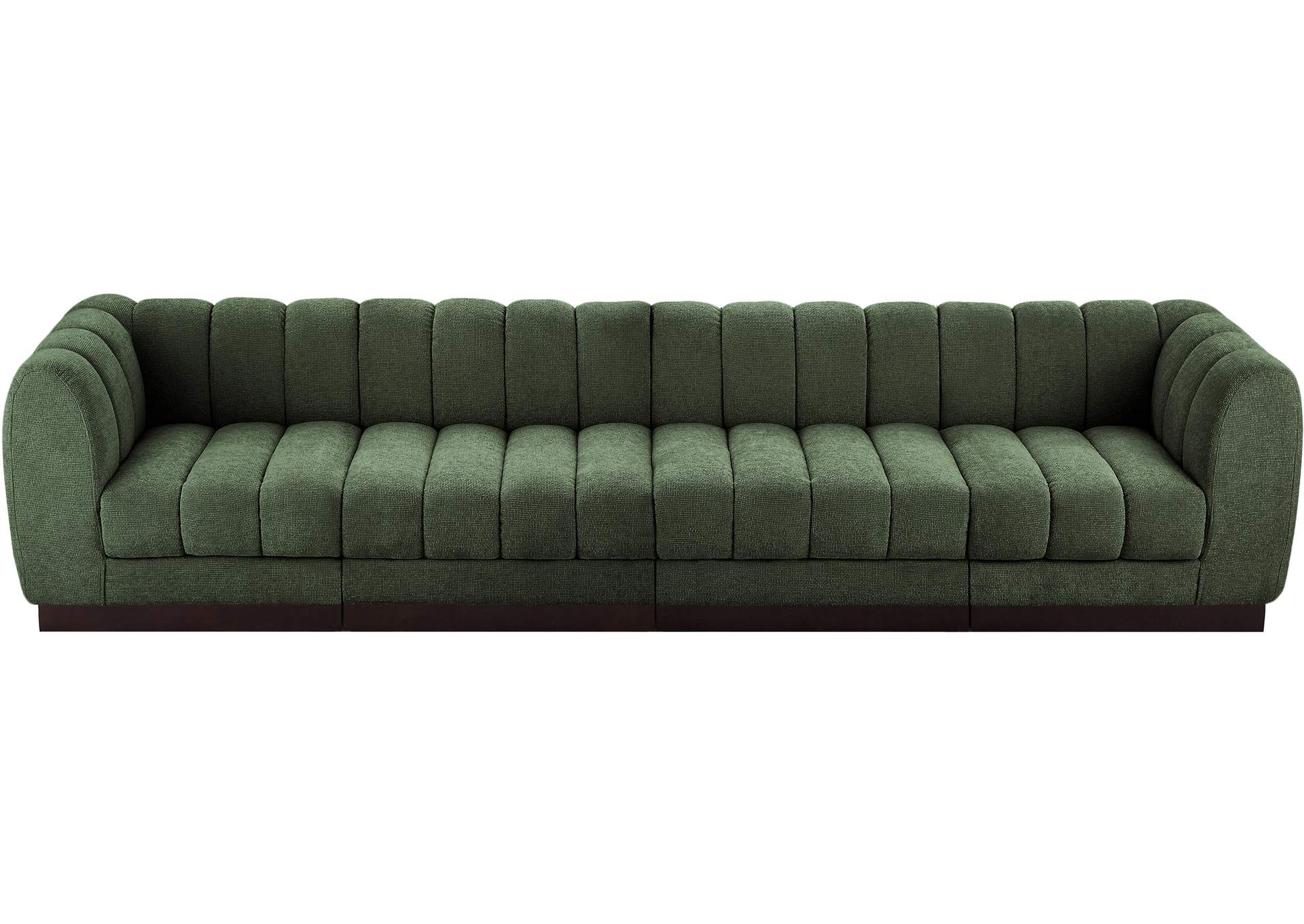 Quinn Green Chenille Fabric Modular Sofa,Meridian Furniture