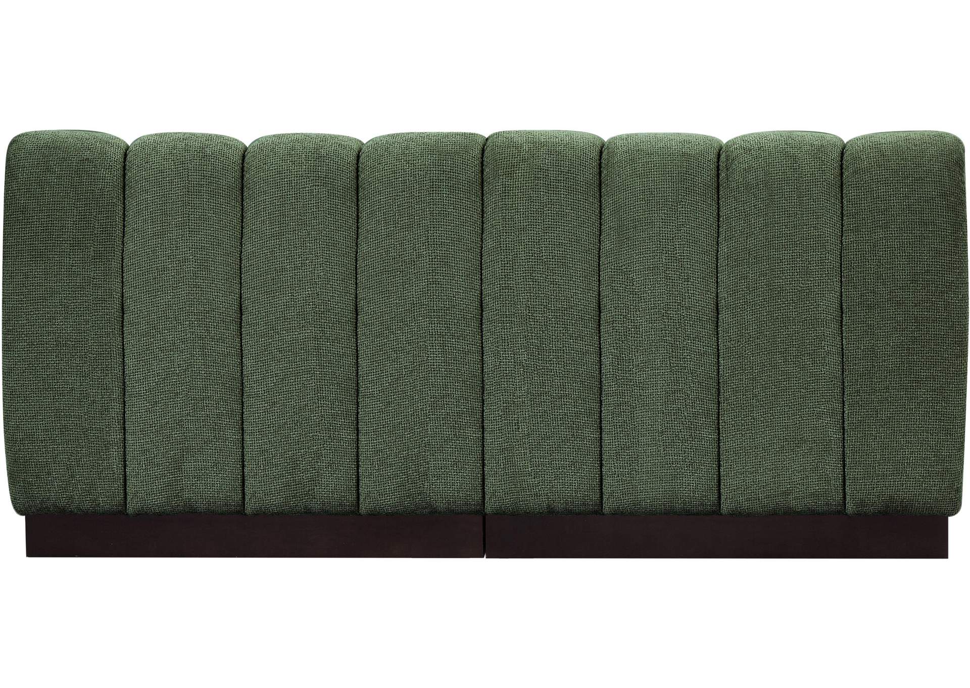 Quinn Green Chenille Fabric Modular Sofa,Meridian Furniture