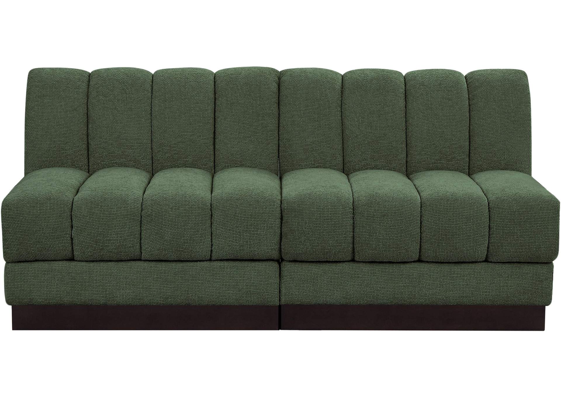 Quinn Green Chenille Fabric Modular Sofa,Meridian Furniture