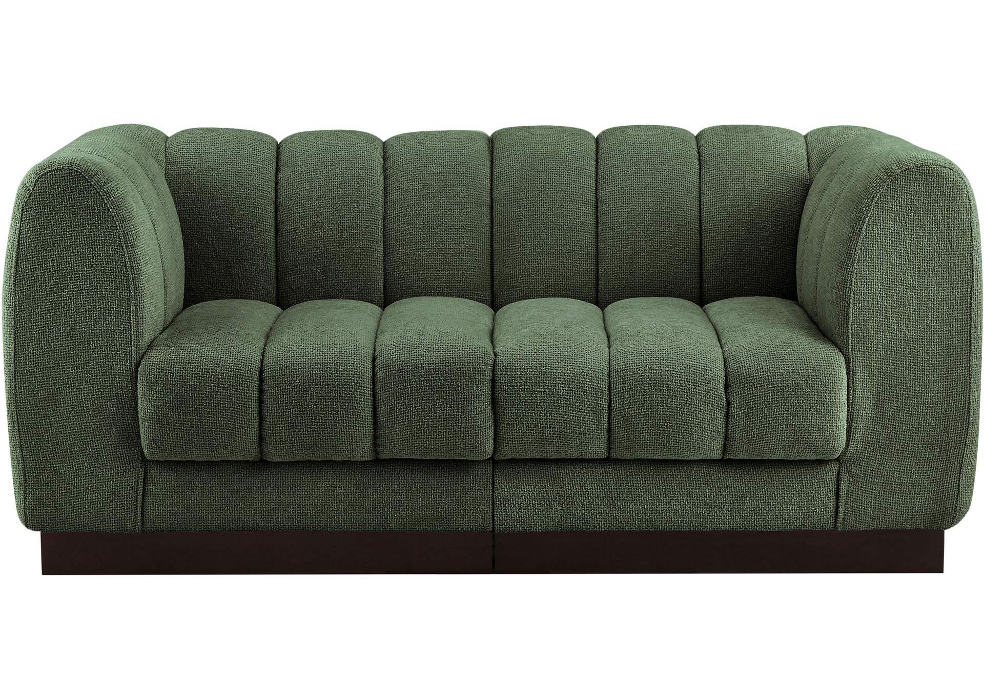 Quinn Green Chenille Fabric Modular Sofa,Meridian Furniture