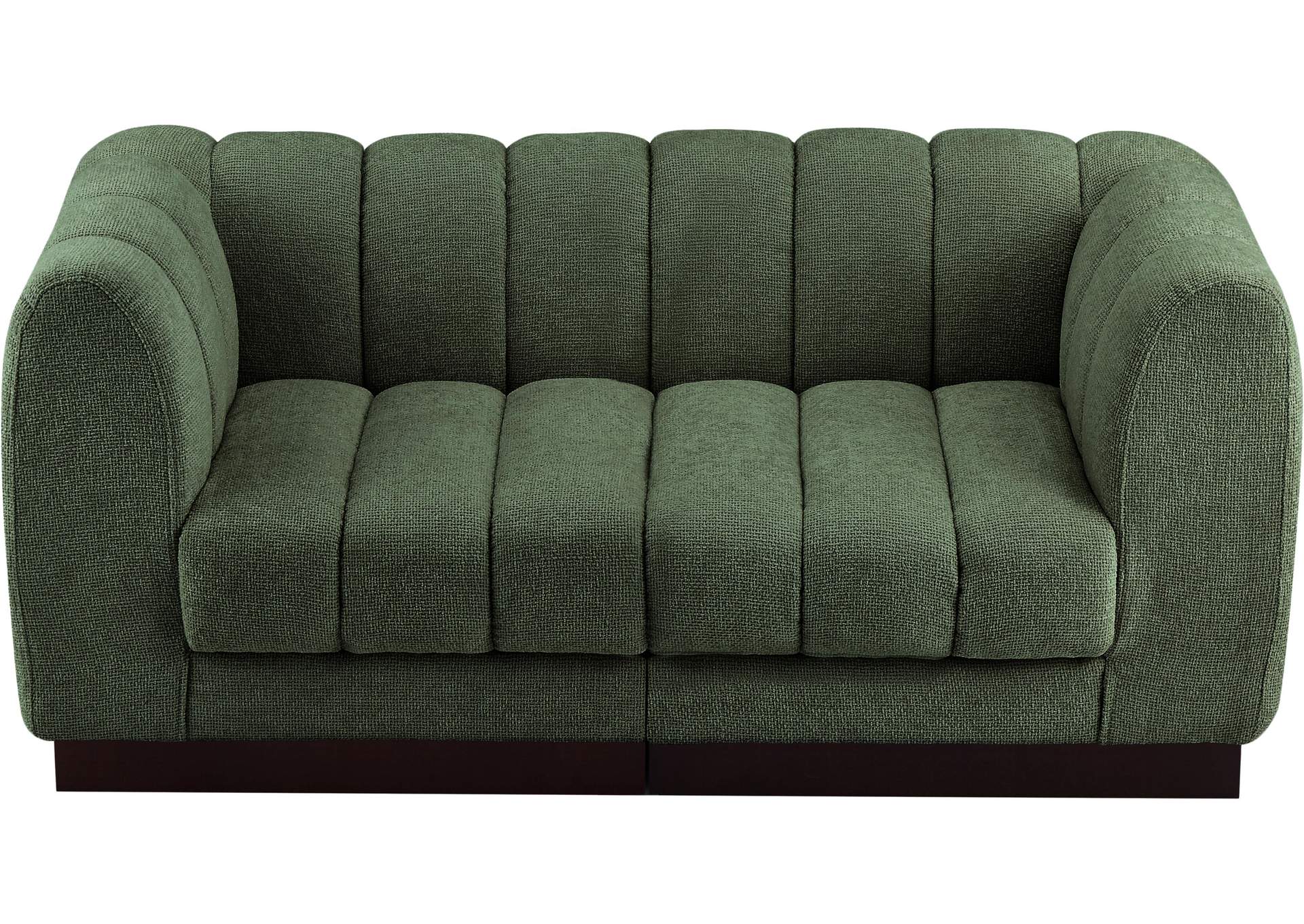 Quinn Green Chenille Fabric Modular Sofa,Meridian Furniture