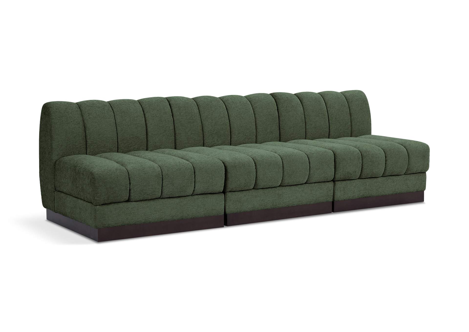 Quinn Green Chenille Fabric Modular Sofa,Meridian Furniture