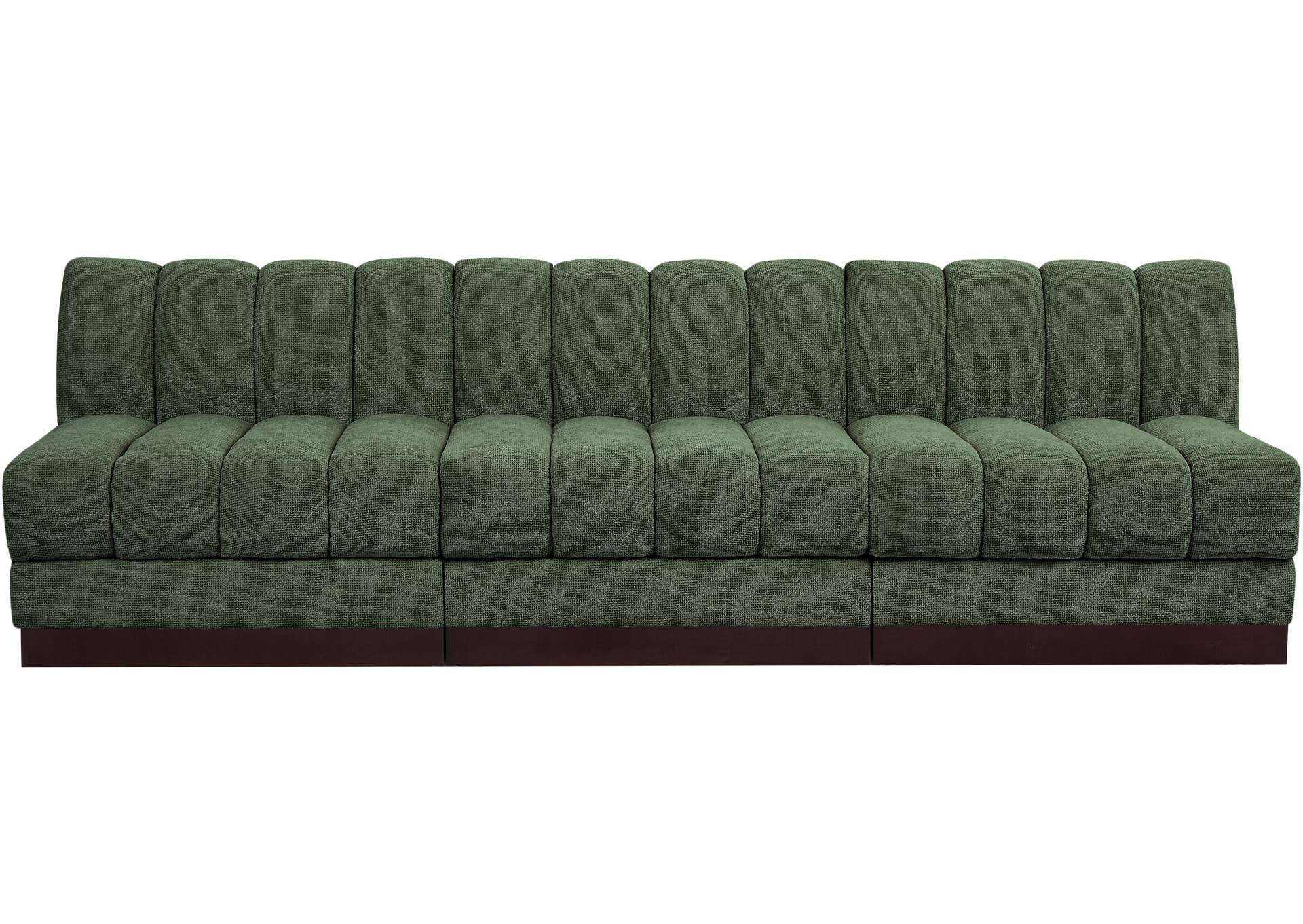 Quinn Green Chenille Fabric Modular Sofa,Meridian Furniture