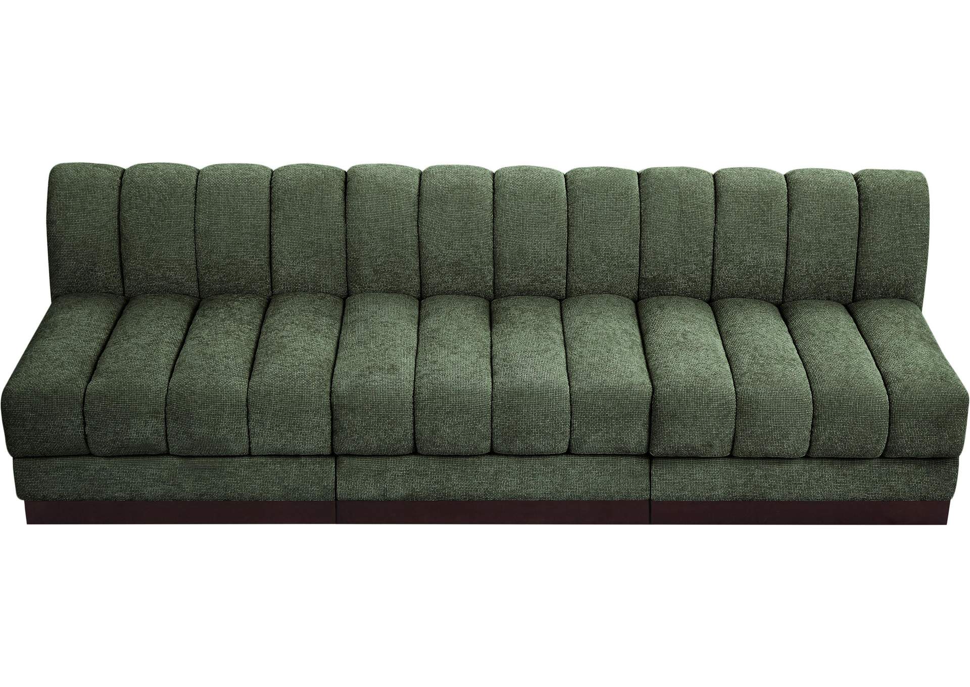 Quinn Green Chenille Fabric Modular Sofa,Meridian Furniture