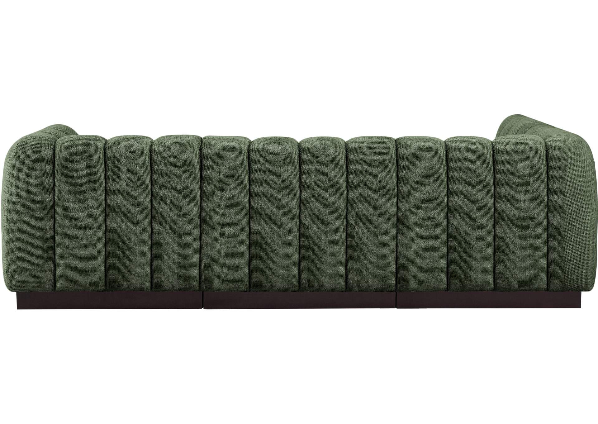 Quinn Green Chenille Fabric Modular Sectional,Meridian Furniture