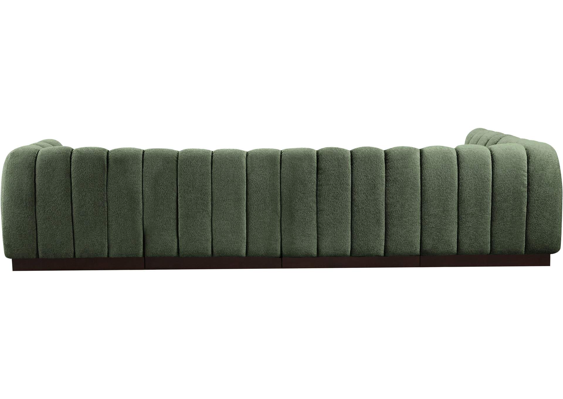 Quinn Green Chenille Fabric Modular Sectional,Meridian Furniture