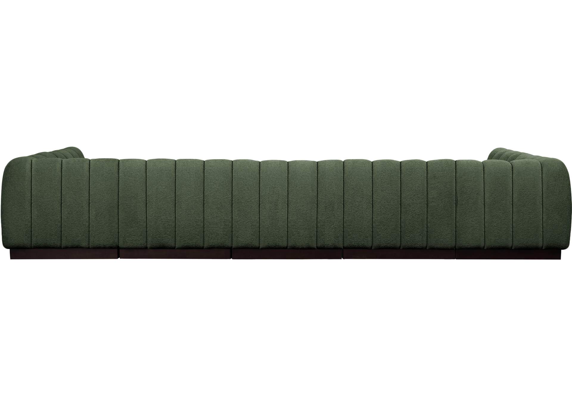 Quinn Green Chenille Fabric Modular Sectional,Meridian Furniture