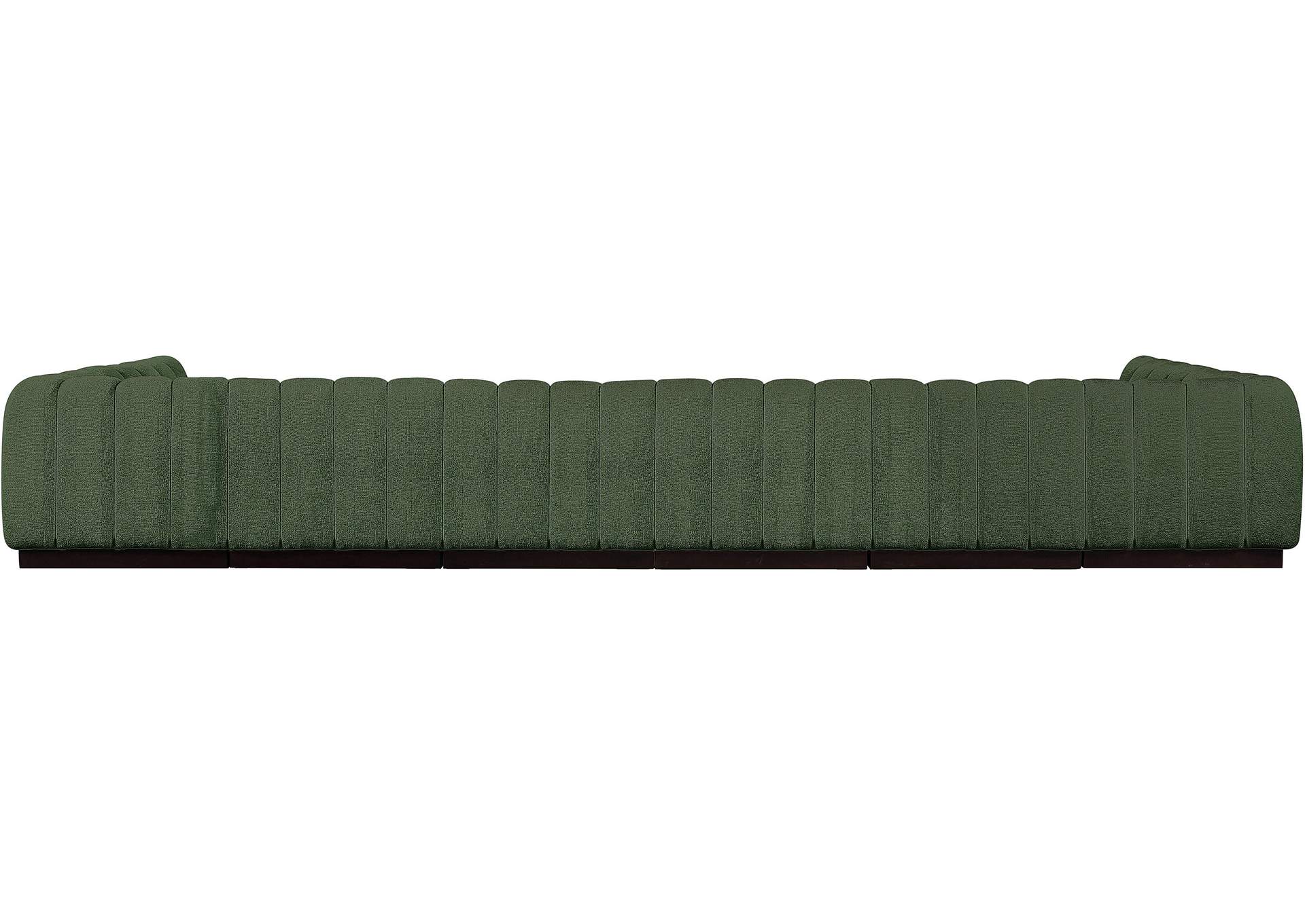 Quinn Green Chenille Fabric Modular Sectional,Meridian Furniture