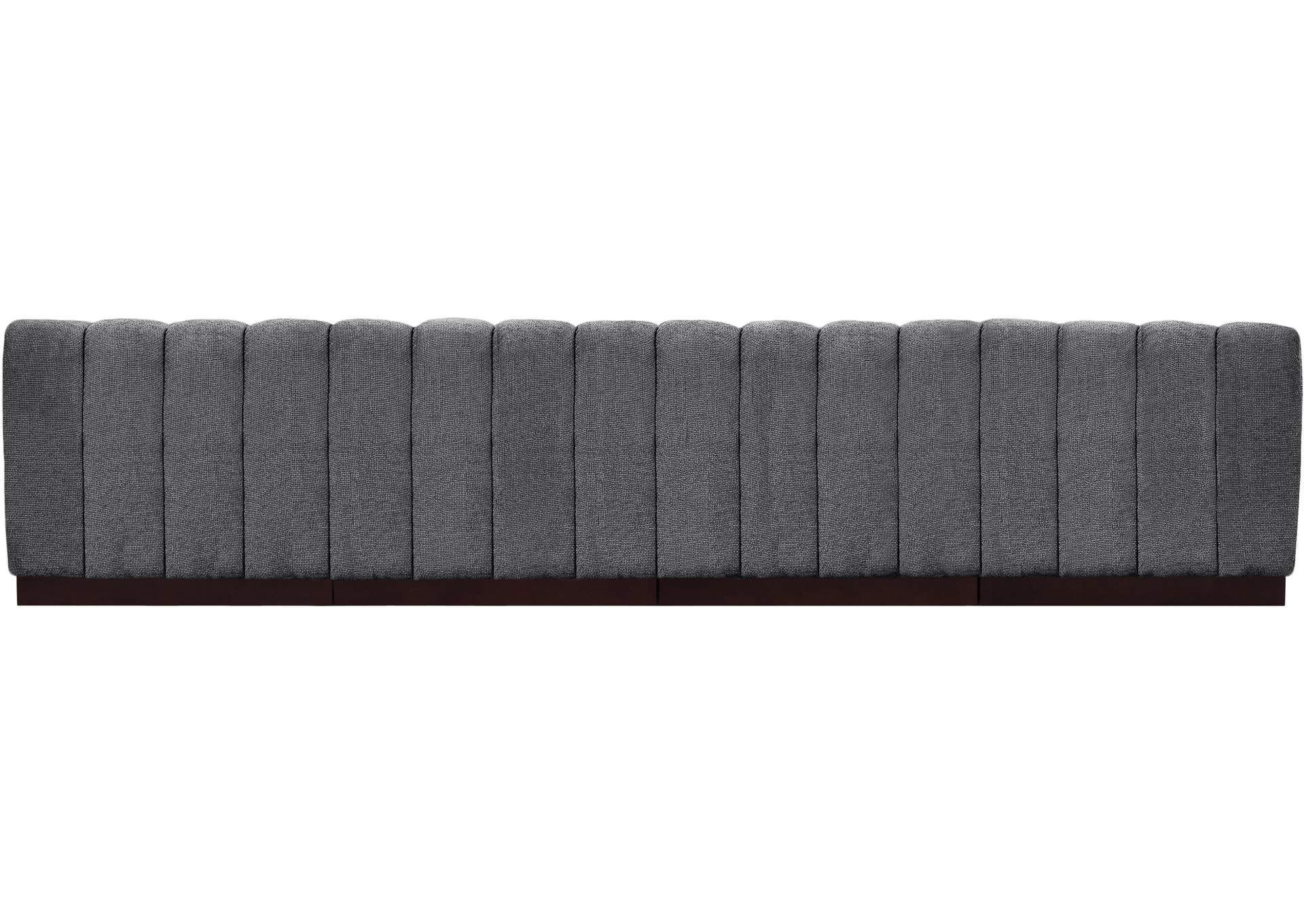 Quinn Grey Chenille Fabric Modular Sofa,Meridian Furniture