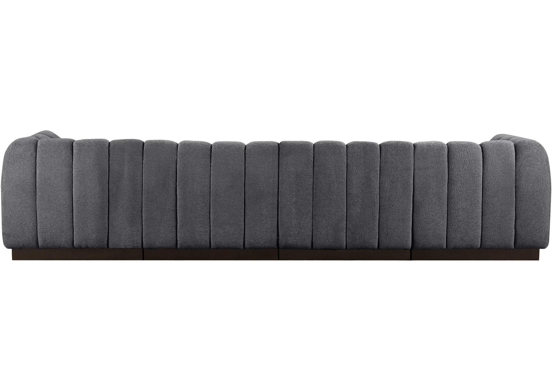 Quinn Grey Chenille Fabric Modular Sofa,Meridian Furniture