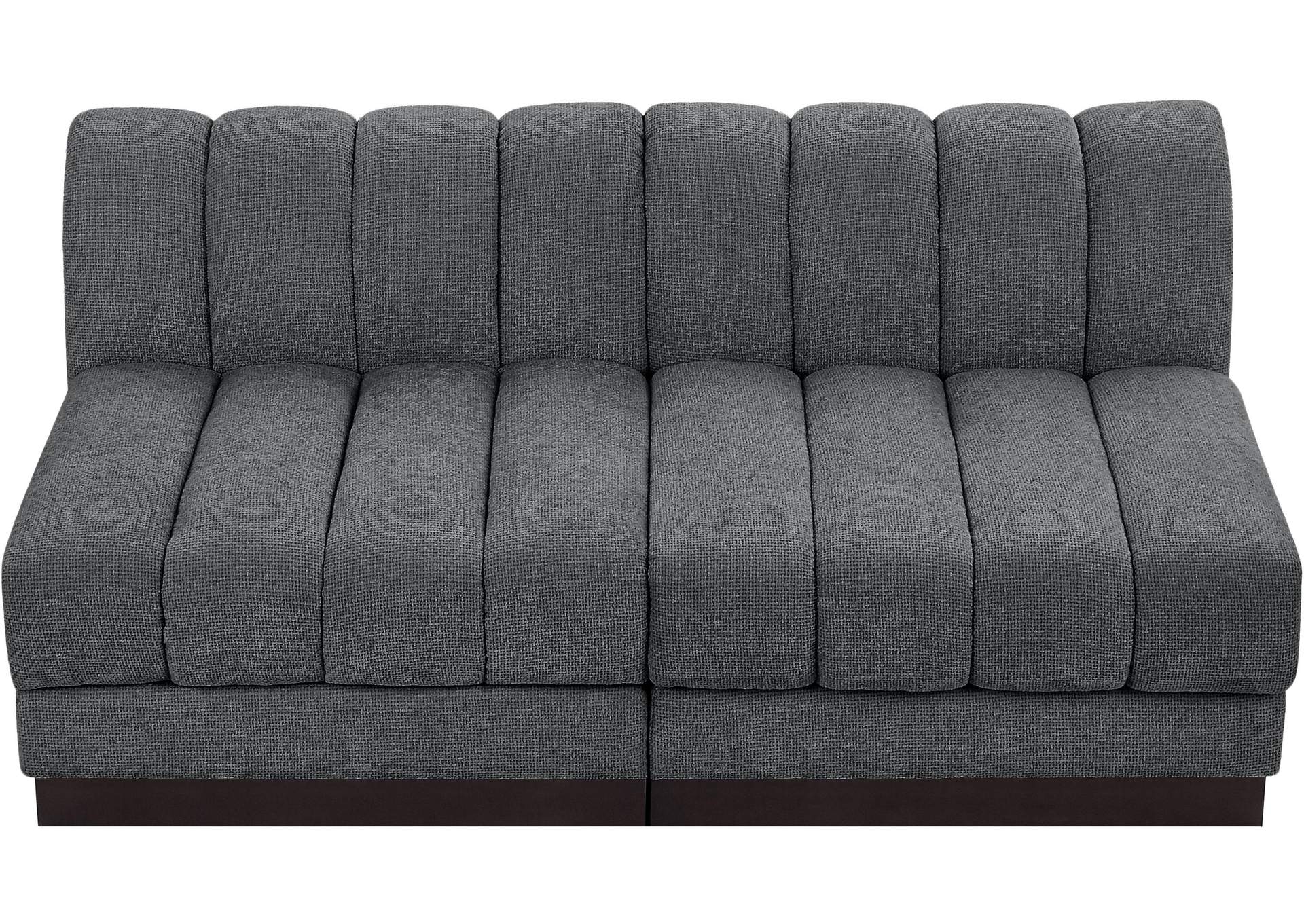 Quinn Grey Chenille Fabric Modular Sofa,Meridian Furniture