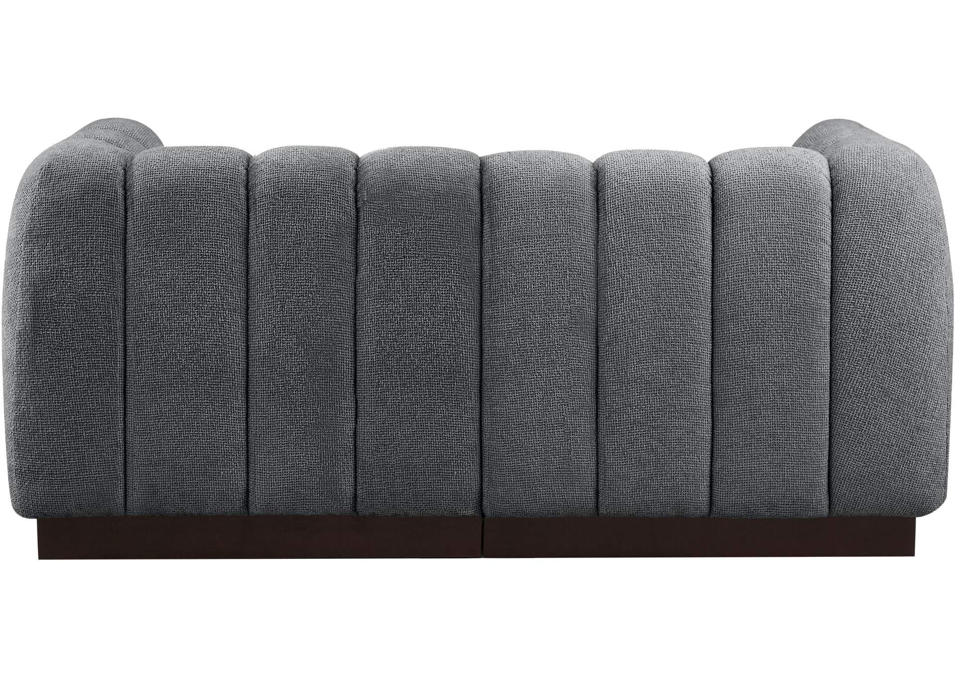 Quinn Grey Chenille Fabric Modular Sofa,Meridian Furniture