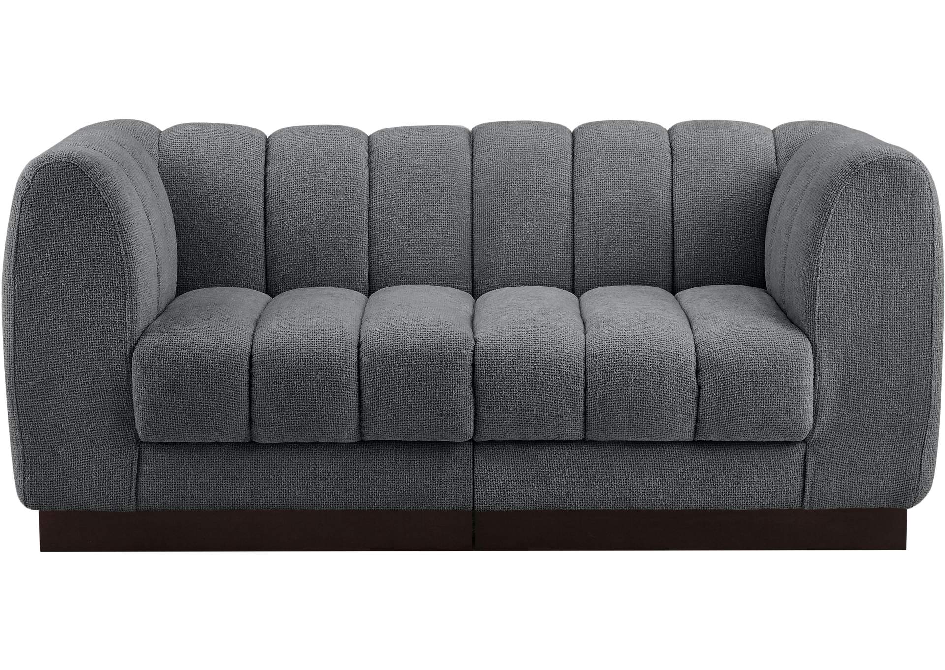 Quinn Grey Chenille Fabric Modular Sofa,Meridian Furniture