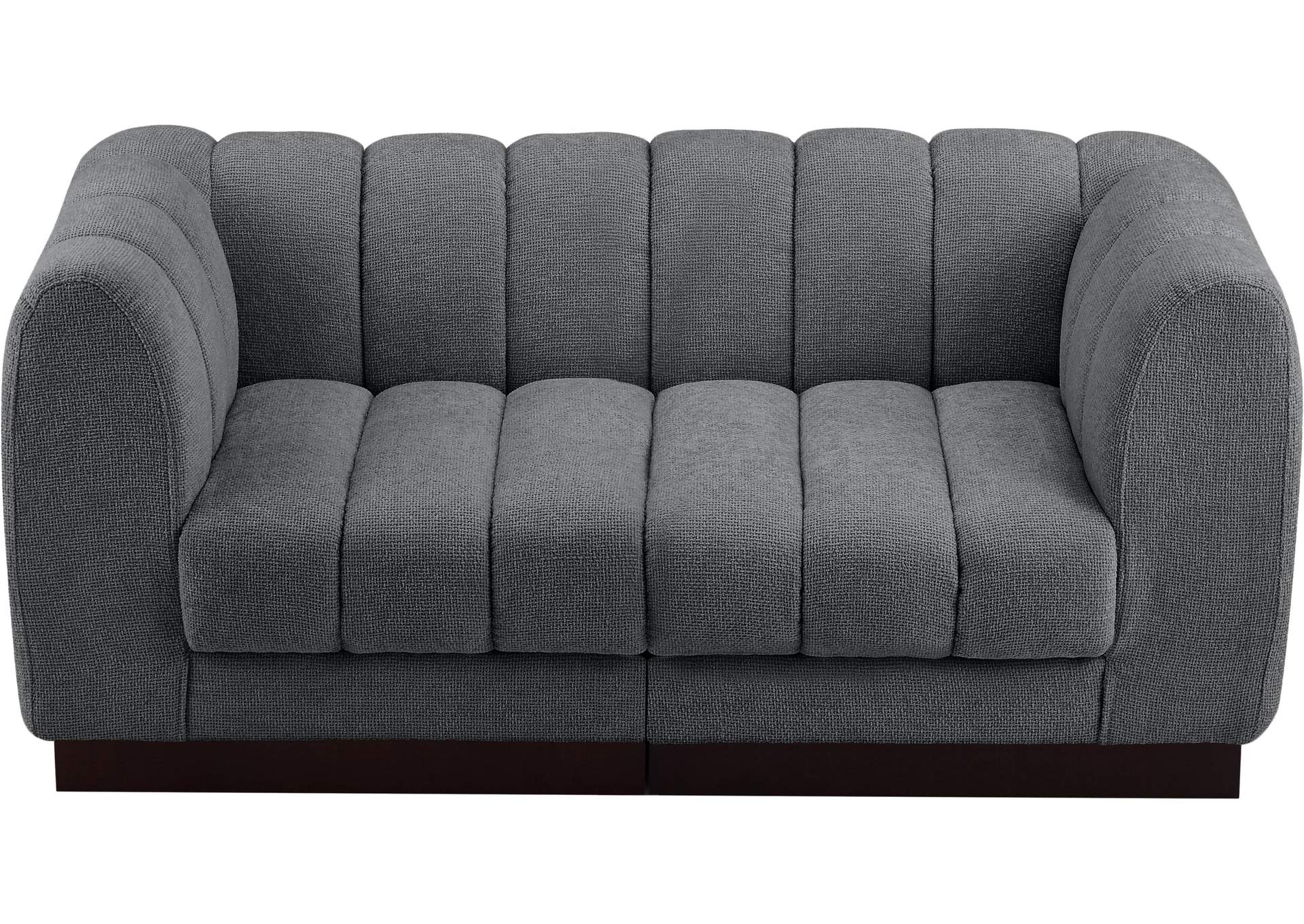 Quinn Grey Chenille Fabric Modular Sofa,Meridian Furniture