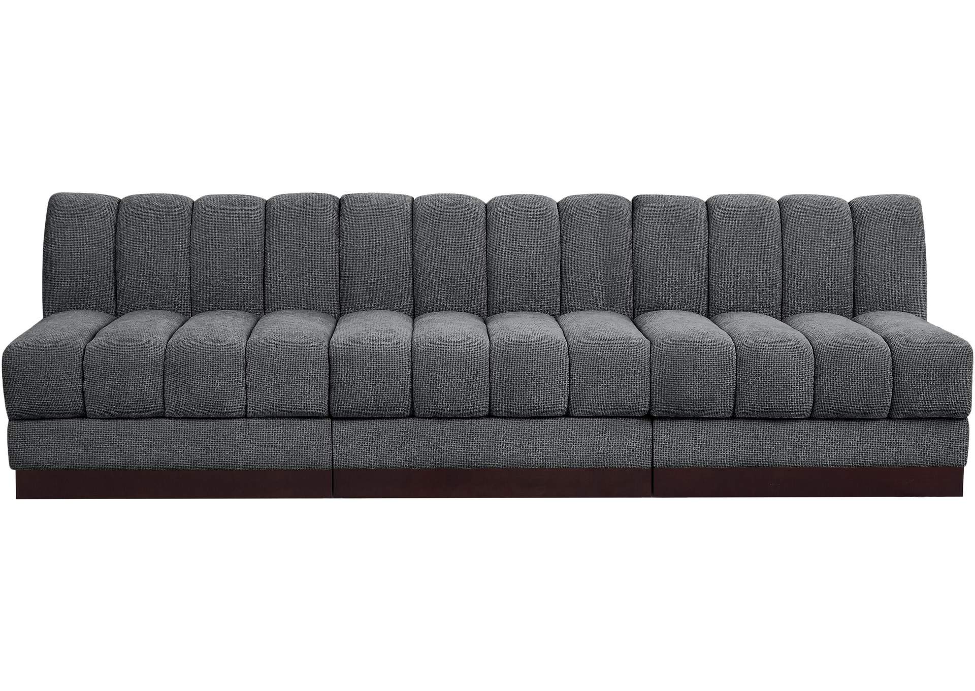 Quinn Grey Chenille Fabric Modular Sofa,Meridian Furniture