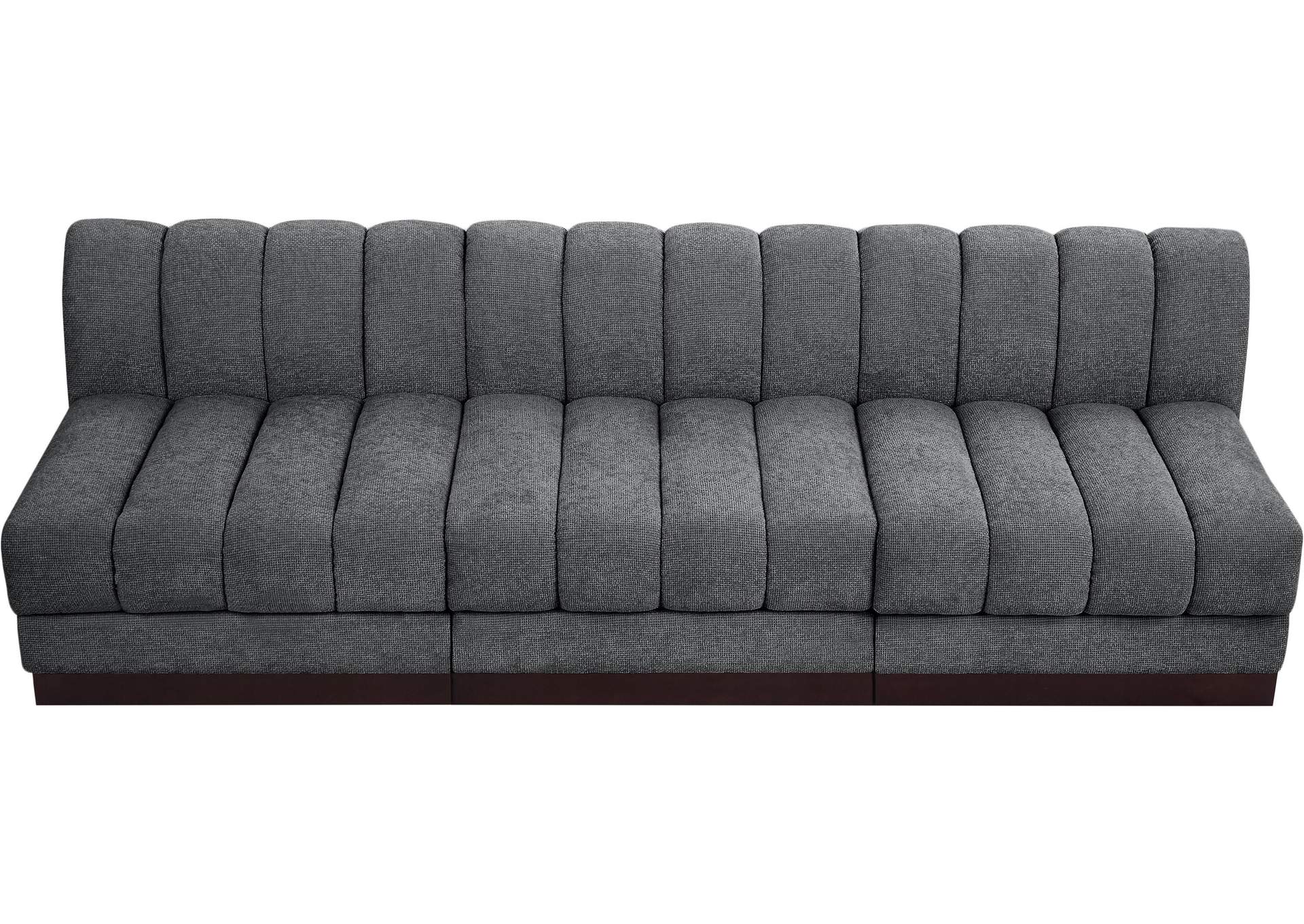 Quinn Grey Chenille Fabric Modular Sofa,Meridian Furniture