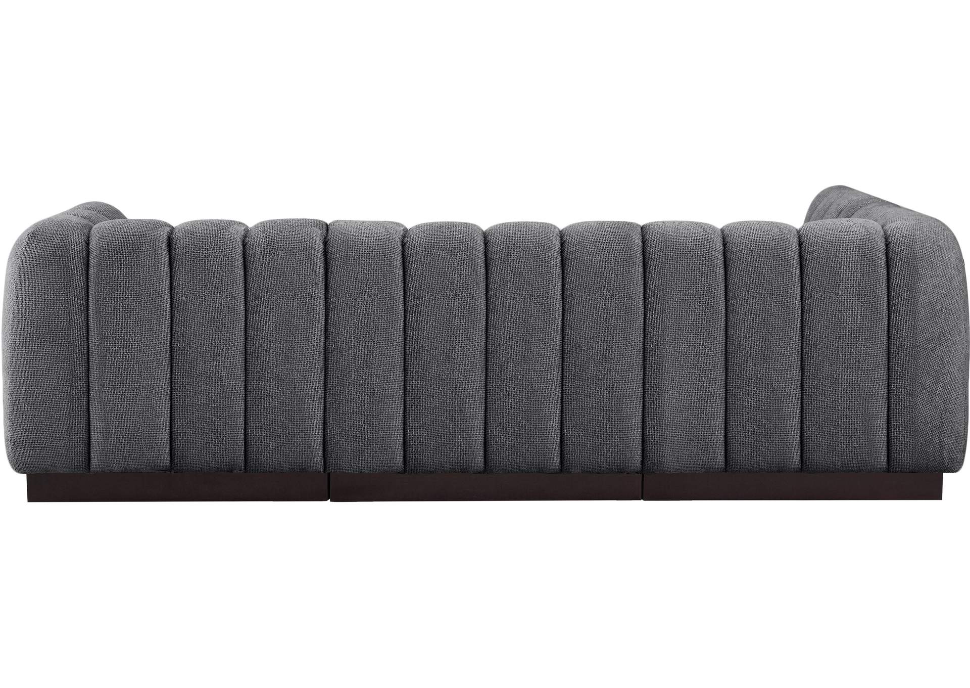 Quinn Grey Chenille Fabric Modular Sectional,Meridian Furniture