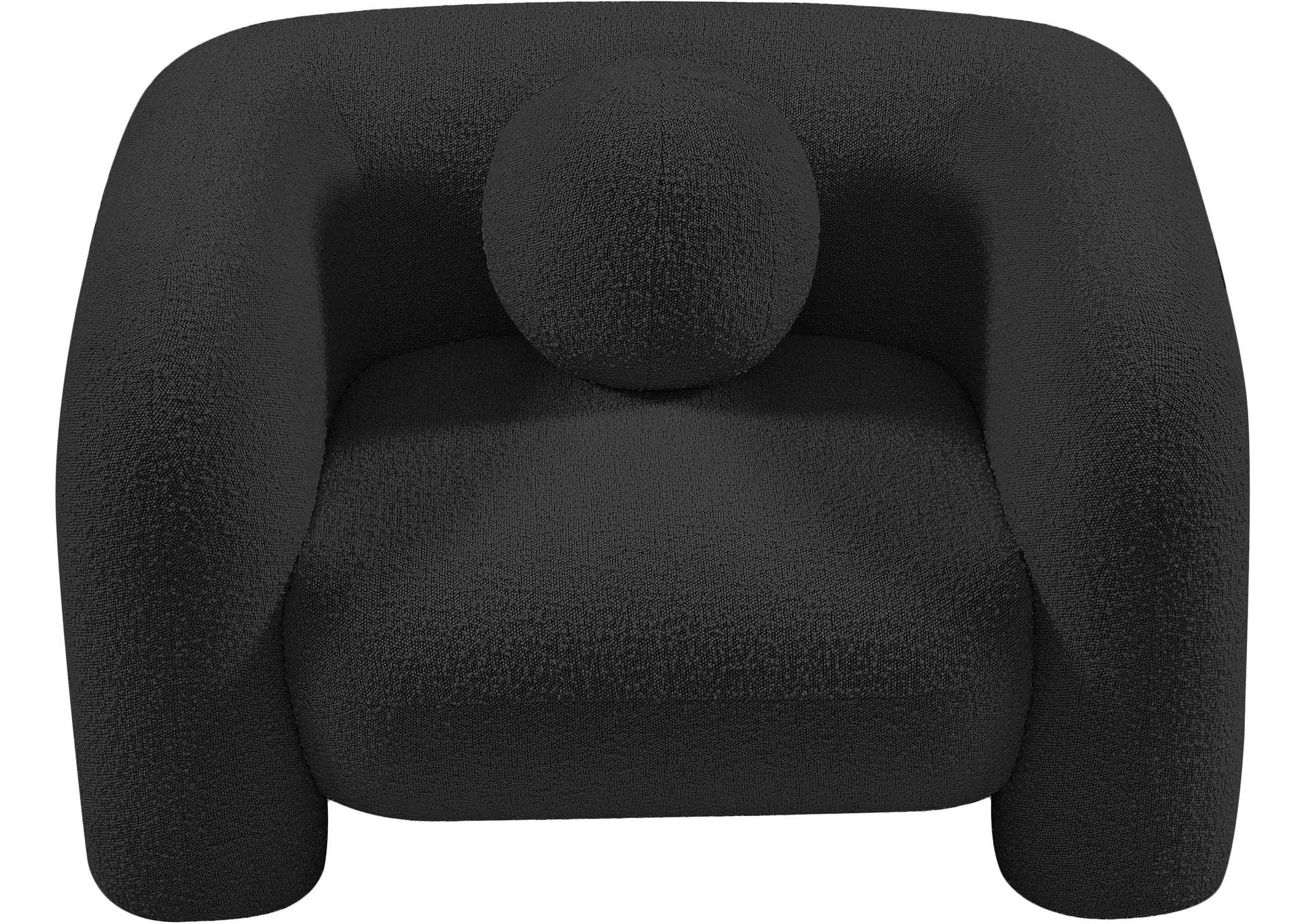 Emory Black Boucle Fabric Chair,Meridian Furniture