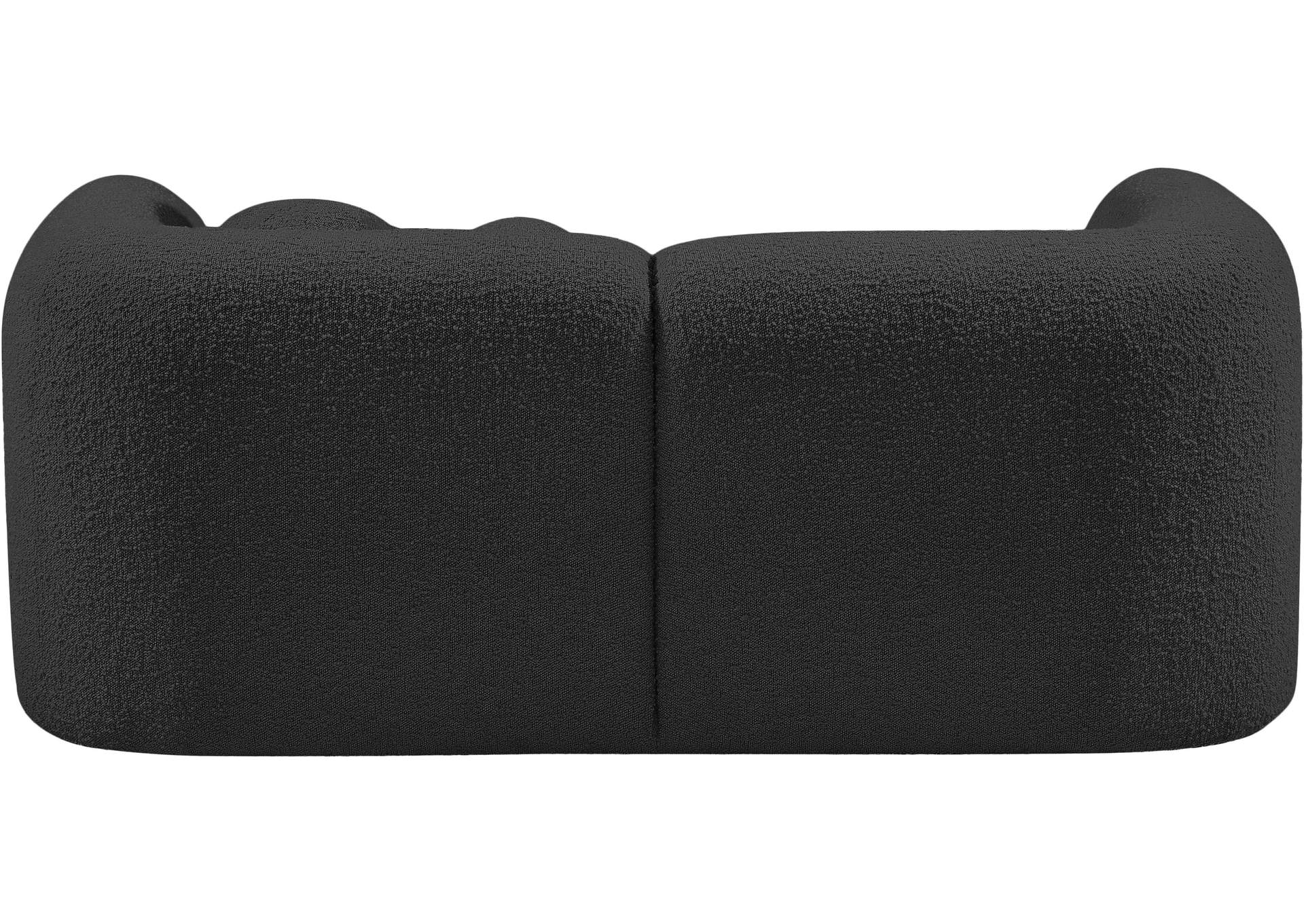 Emory Black Boucle Fabric Loveseat,Meridian Furniture