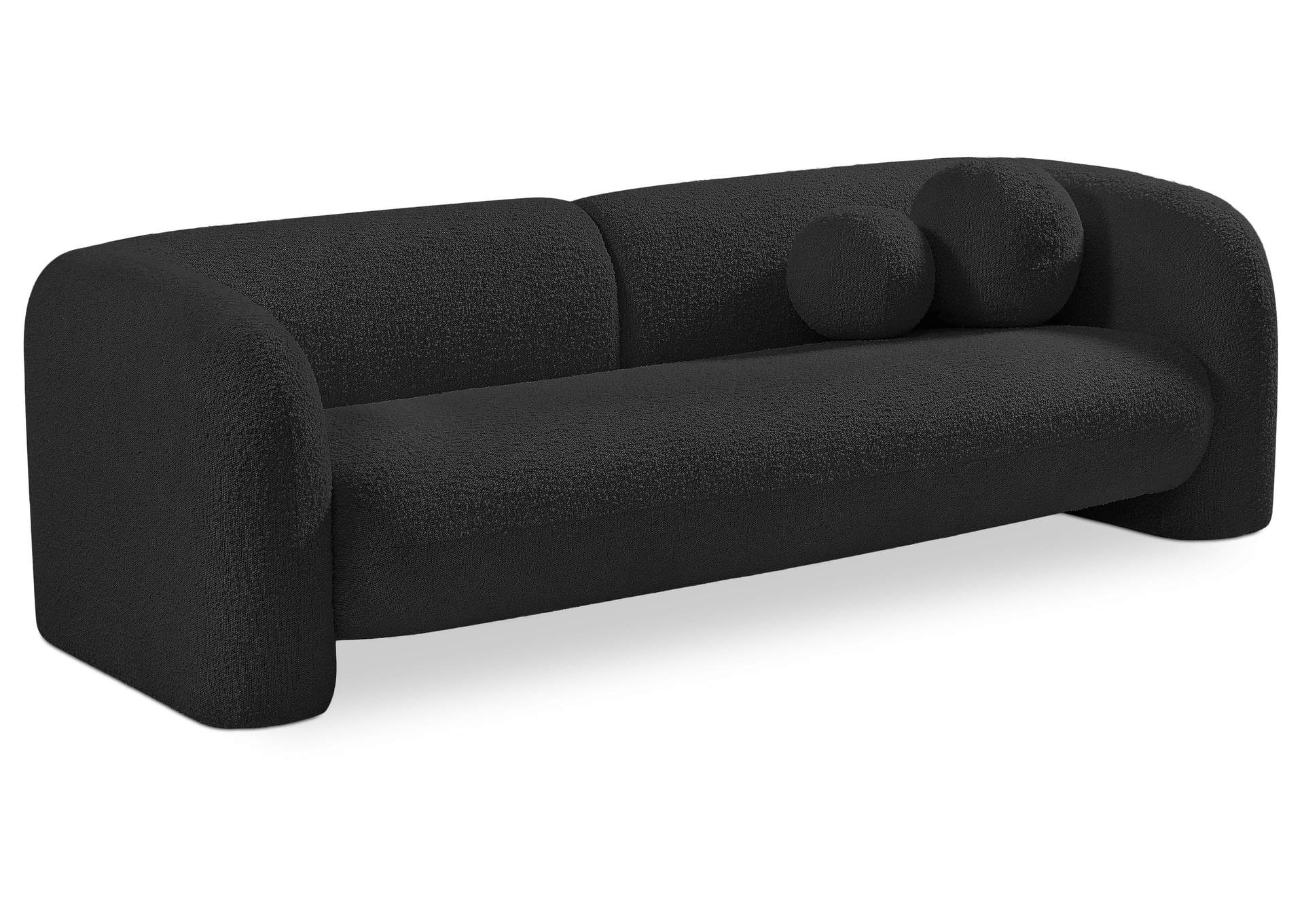 Emory Black Boucle Fabric Sofa,Meridian Furniture