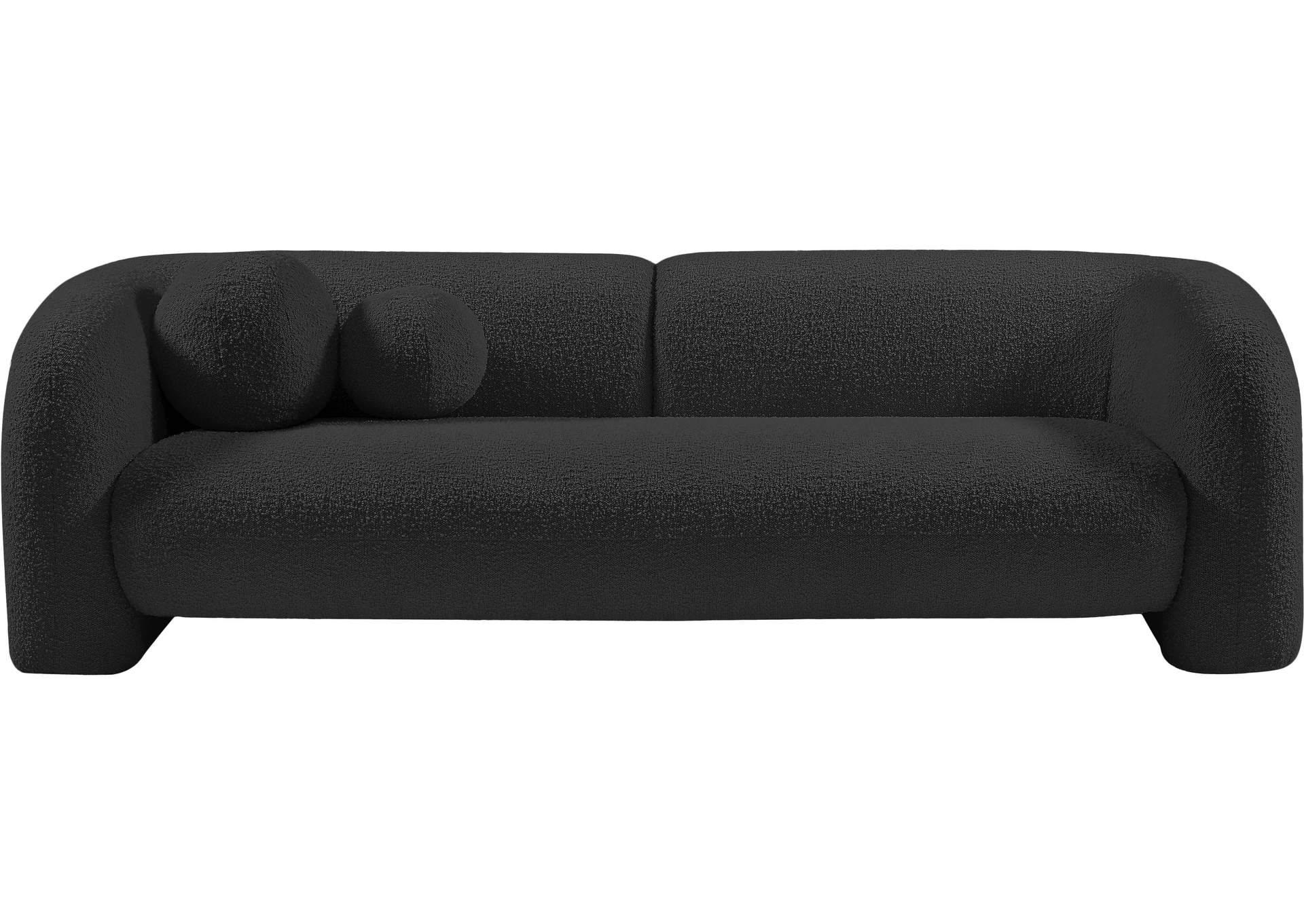 Emory Black Boucle Fabric Sofa,Meridian Furniture