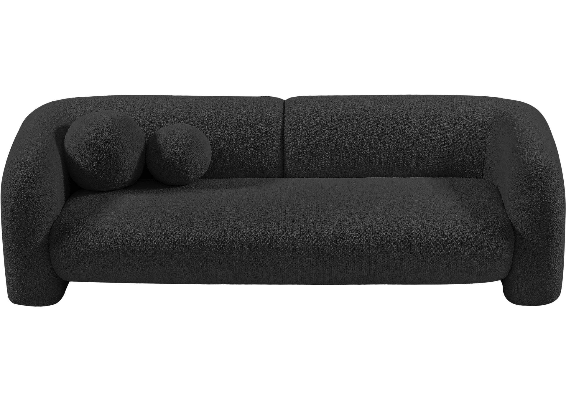 Emory Black Boucle Fabric Sofa,Meridian Furniture