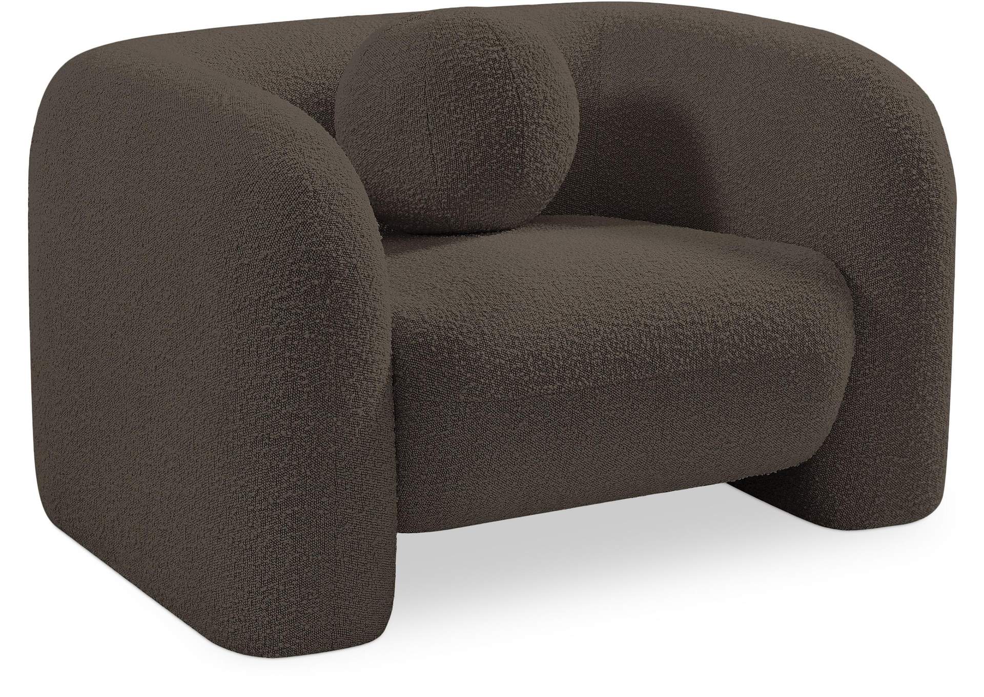 Emory Brown Boucle Fabric Chair,Meridian Furniture